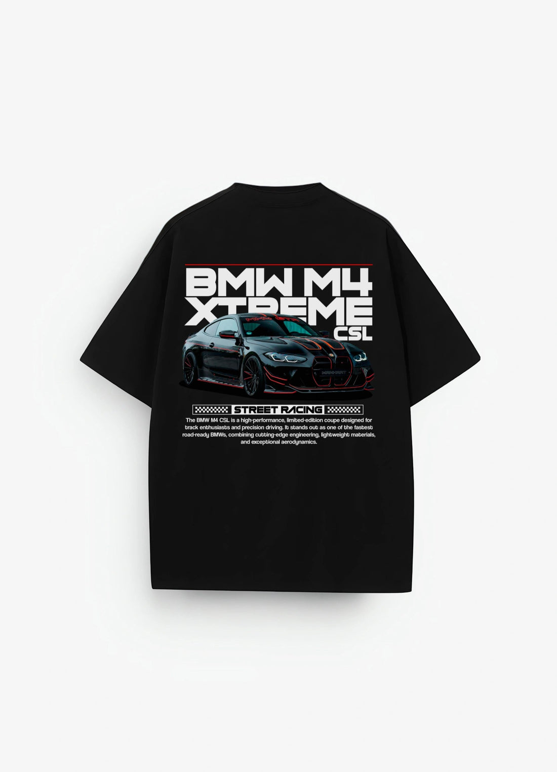 BMW M4 CSL V4 Oversized T-shirt Black - Strells