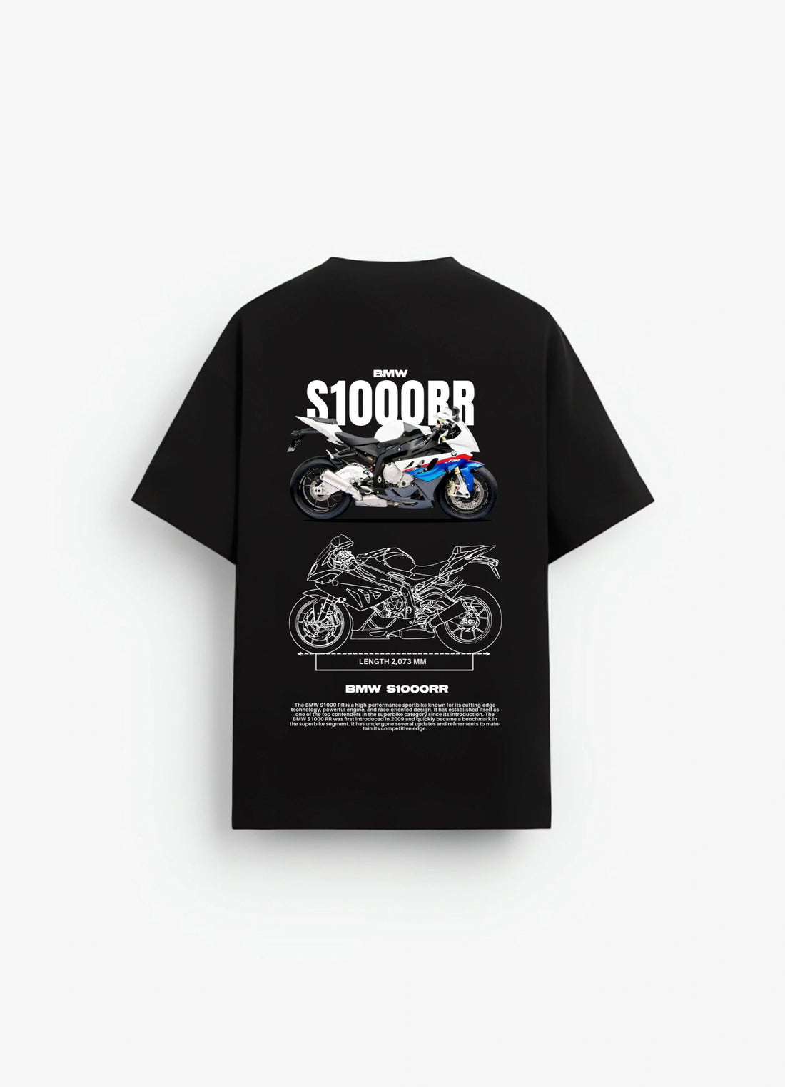 BMW S1000RR Motorsport Oversized T-shirt Black - Strells