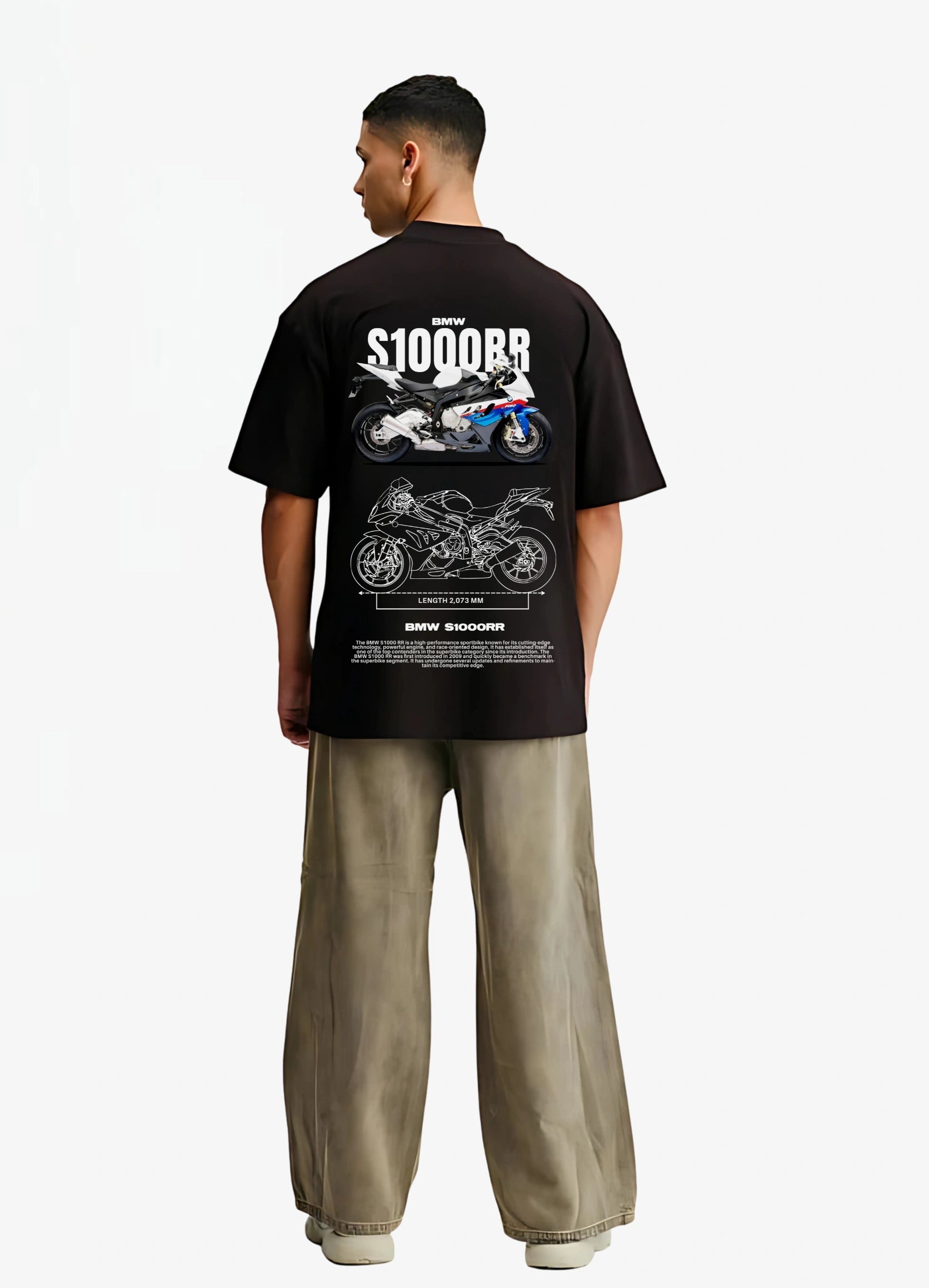 BMW S1000RR Motorsport Oversized T-shirt Black - Strells