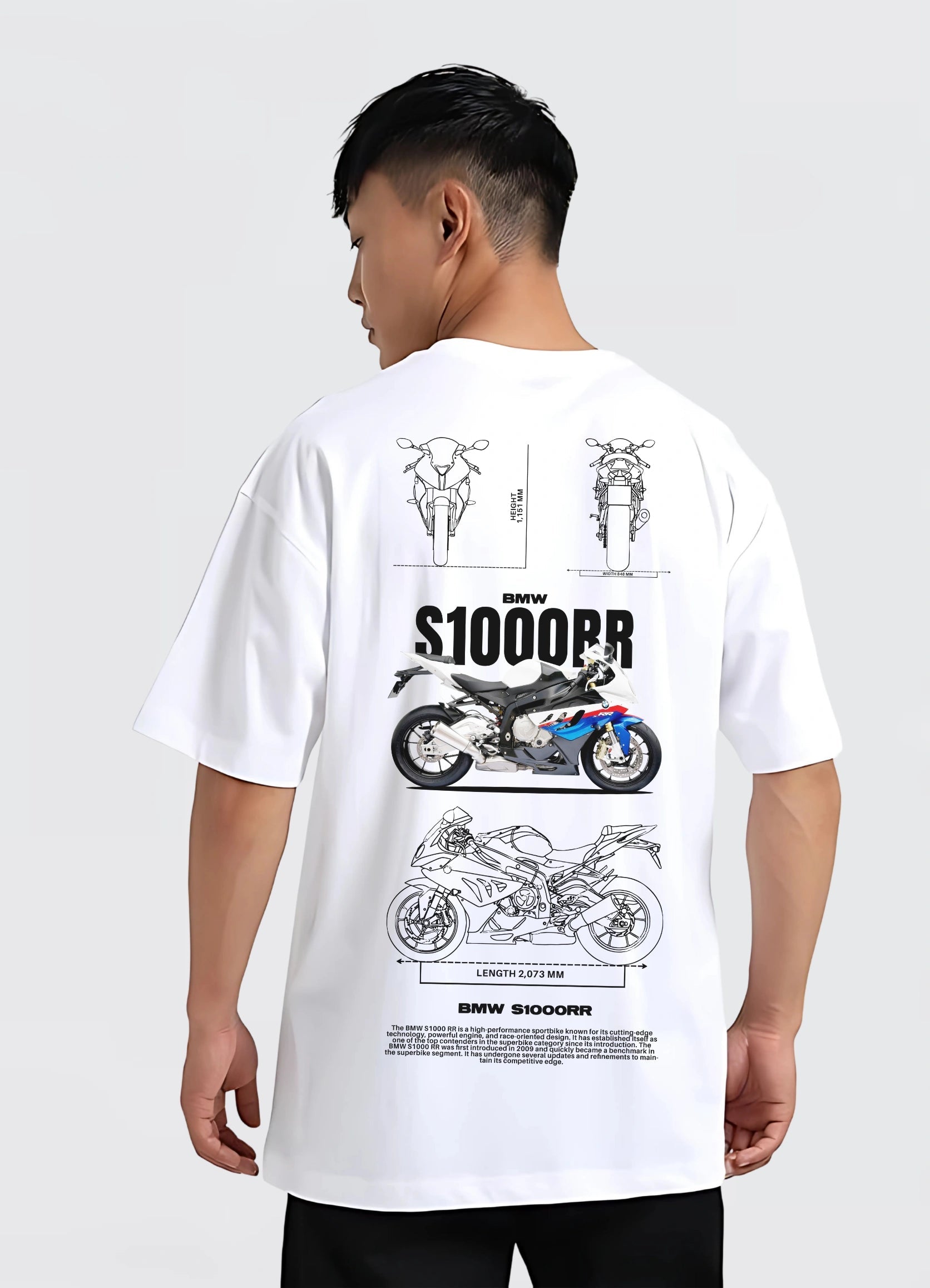 BMW S1000RR Motorsport Oversized T-shirt Off - white - Strells