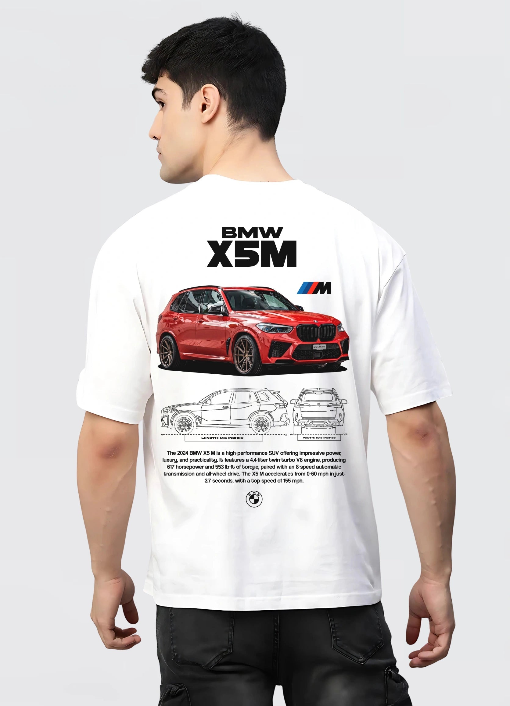 BMW X5M Oversized T-shirt Off - white - Strells