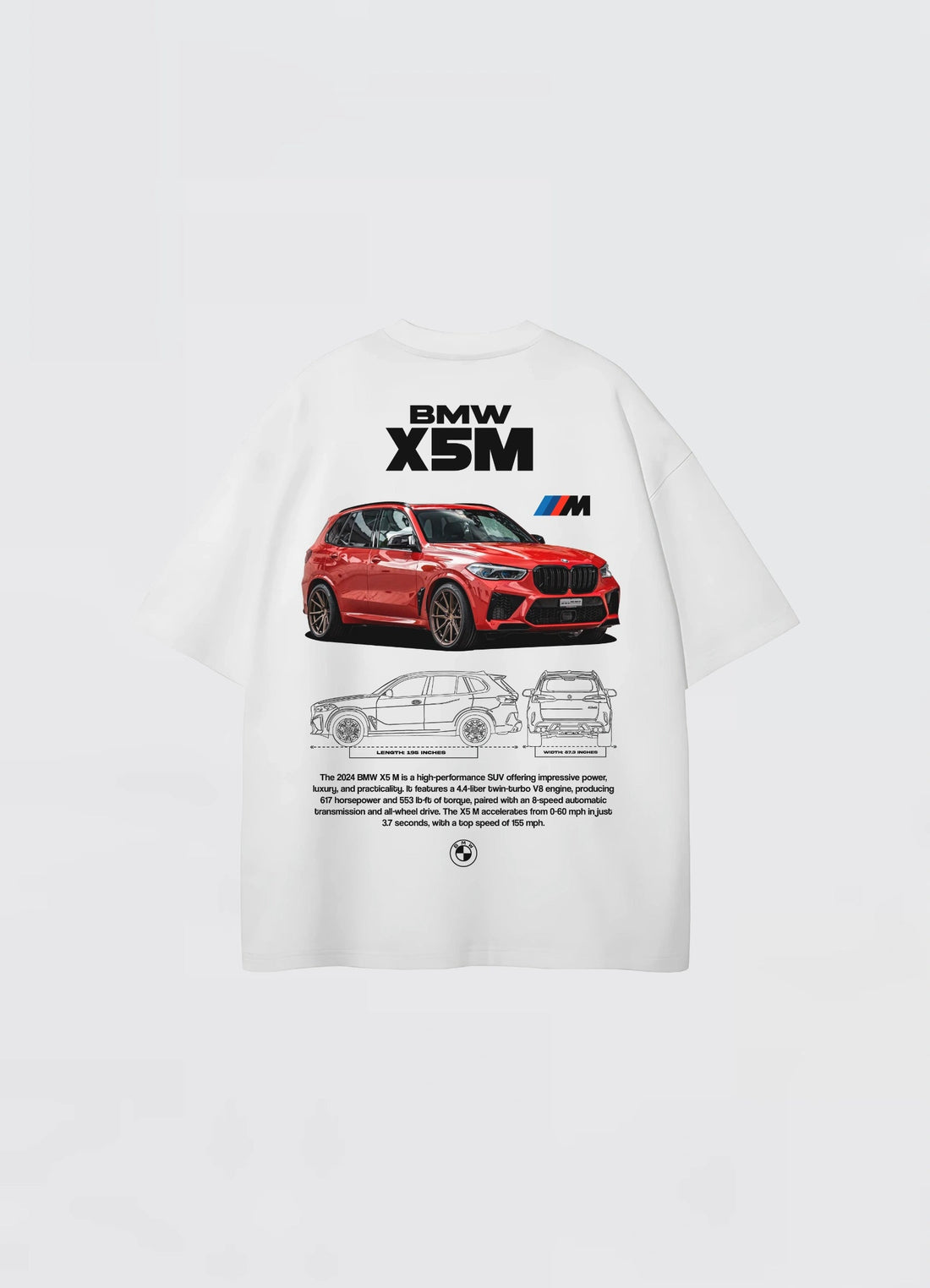 BMW X5M Oversized T-shirt Off - white - Strells