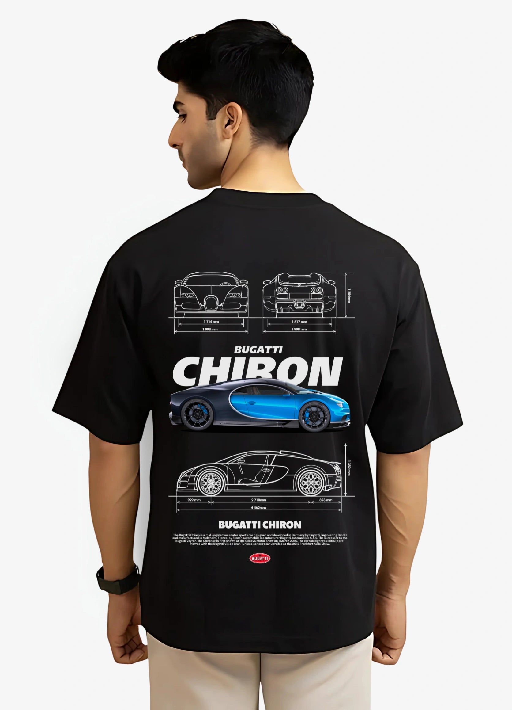 Bugatti Chiron Oversized T-shirt Black - Strells