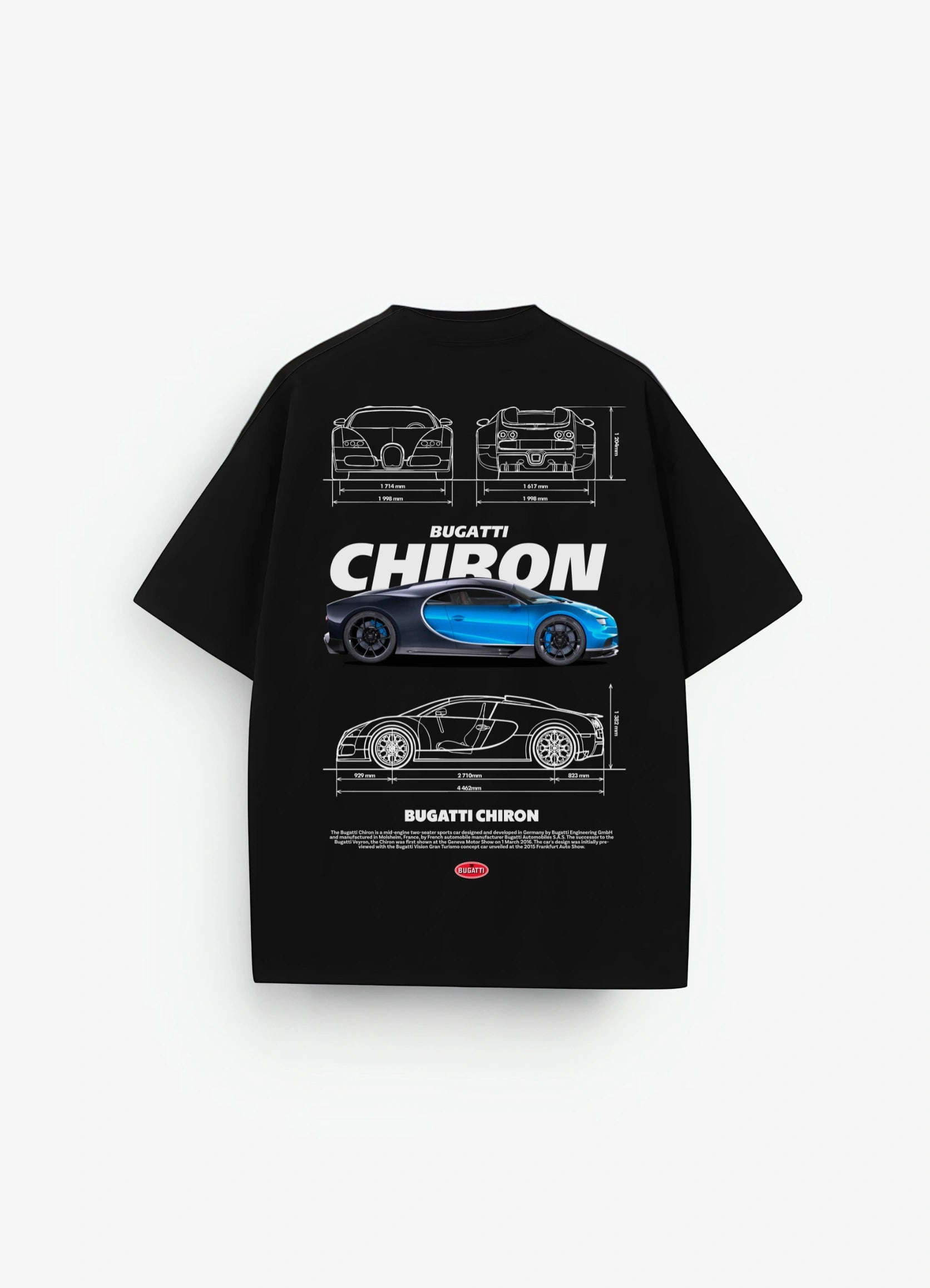 Bugatti Chiron Oversized T-shirt Black - Strells
