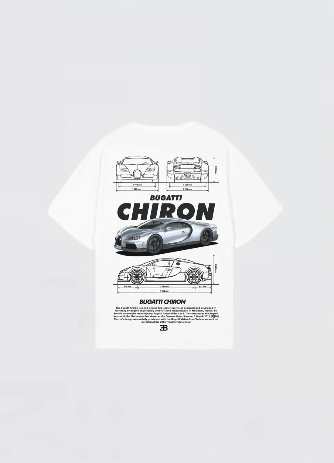 Bugatti Chiron Oversized T-shirt Off - white - Strells