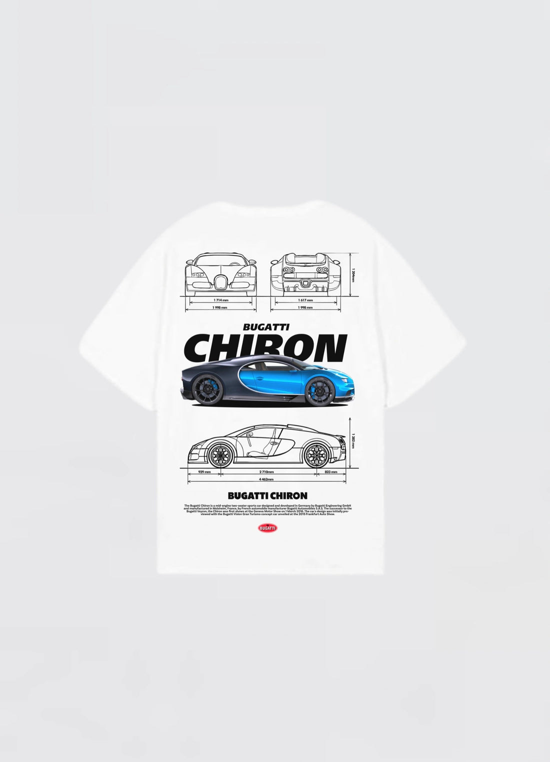 Bugatti Chiron Oversized T-shirt Off - white - Strells