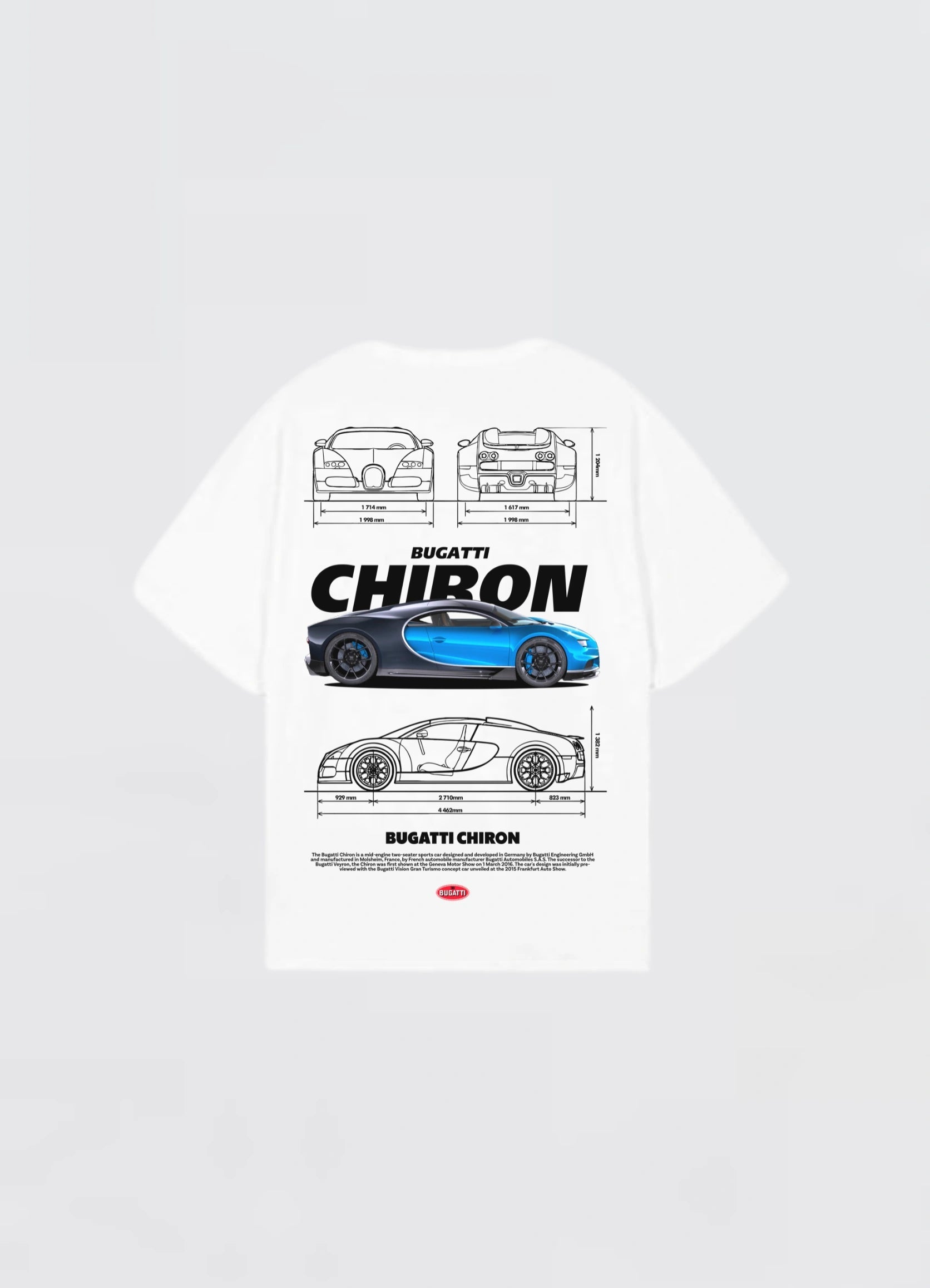 Bugatti Chiron Oversized T-shirt Off - white - Strells