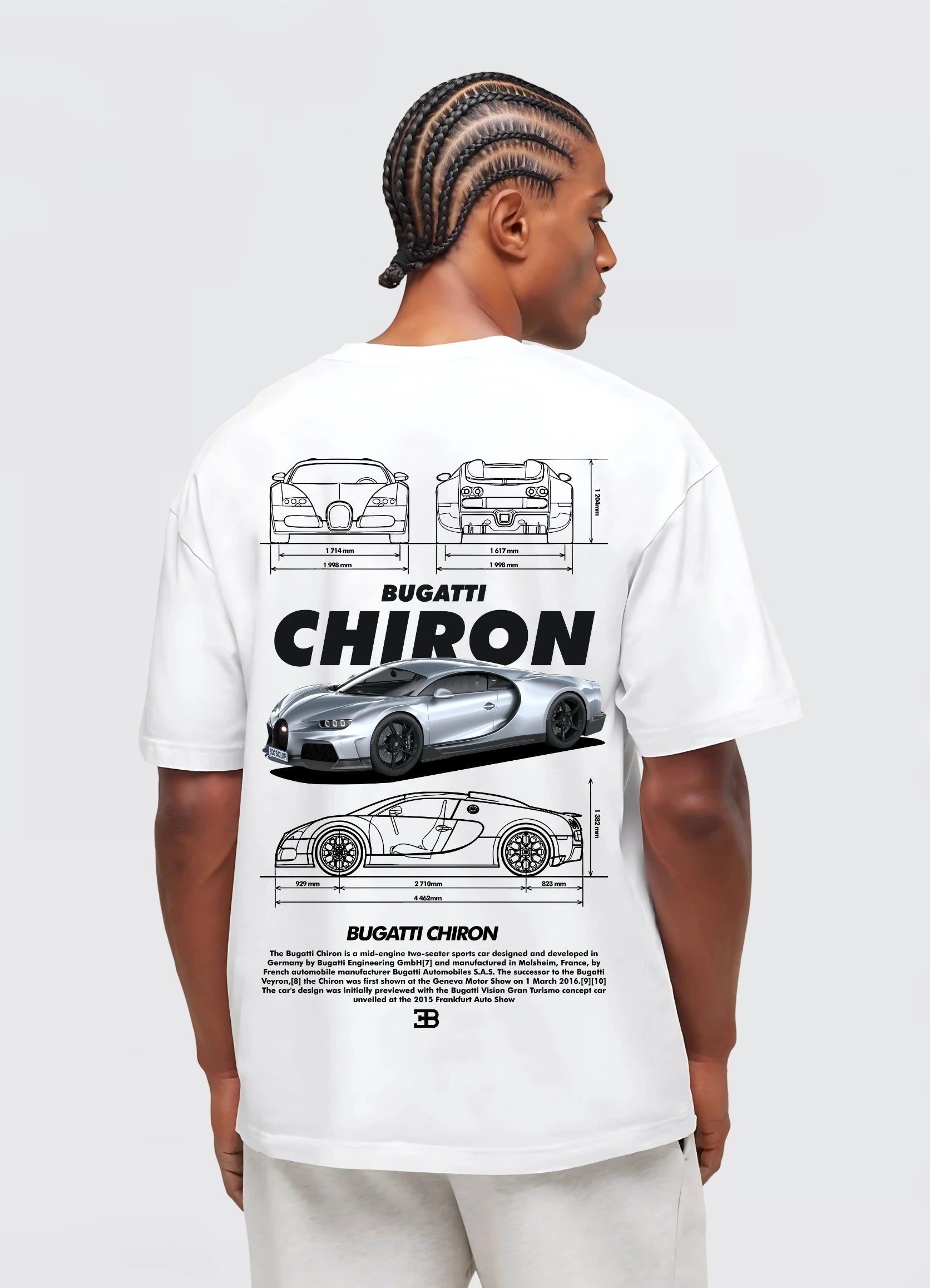 Bugatti Chiron Oversized T-shirt Off - white - Strells