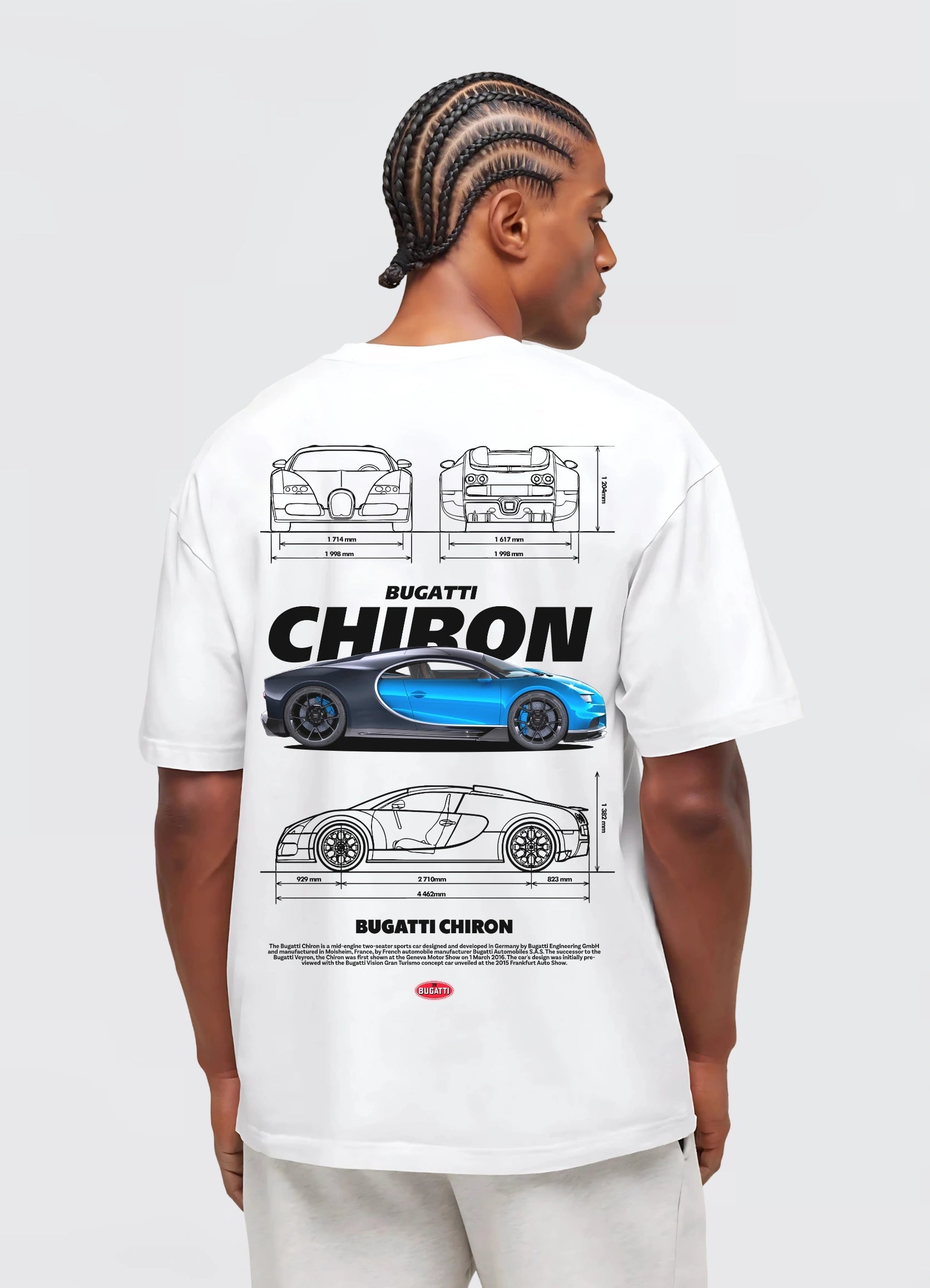 Bugatti Chiron Oversized T-shirt Off - white - Strells