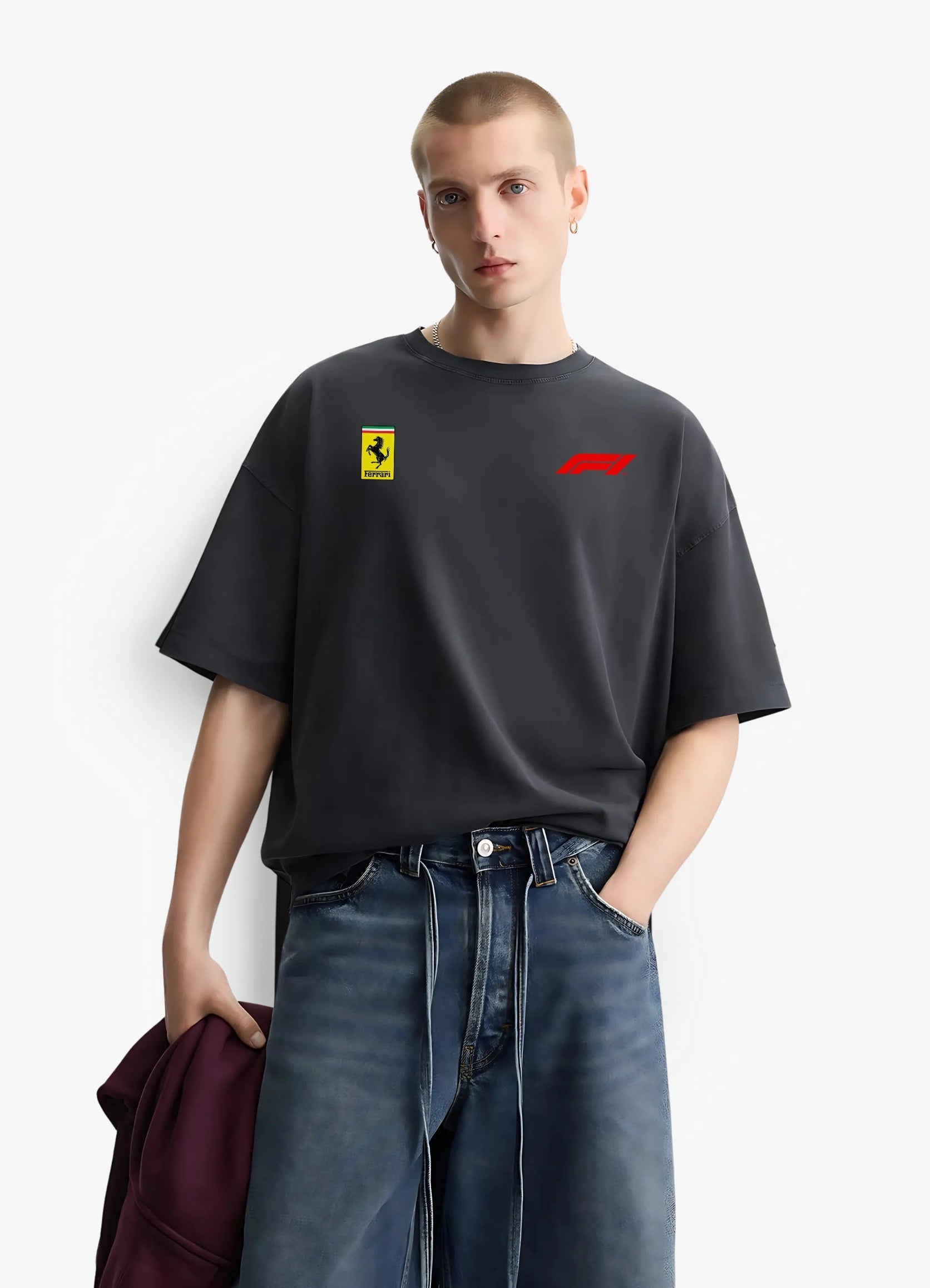 Charles Leclerc Oversized T-shirt Black - Strells