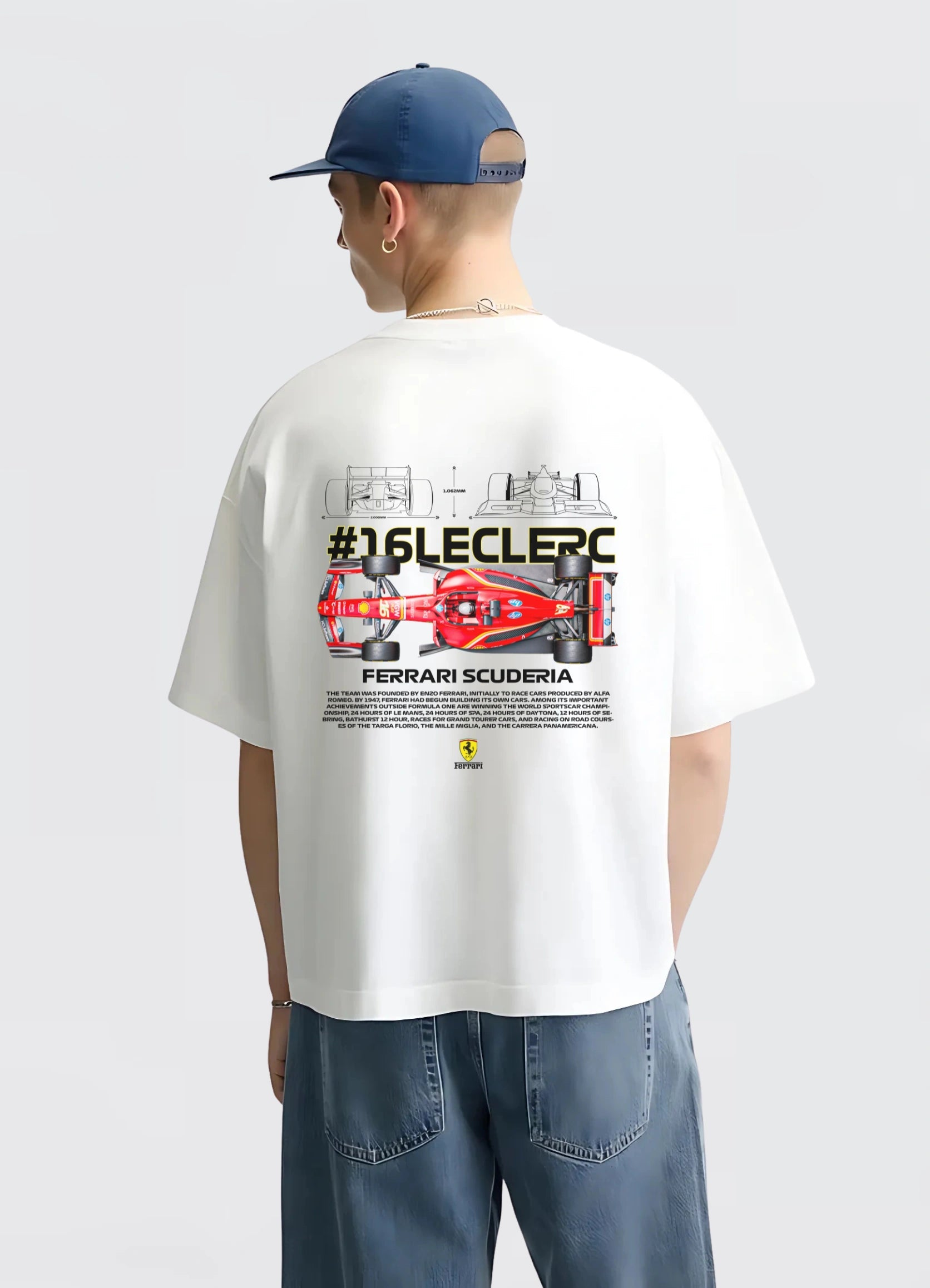 Charles Leclerc Oversized T-shirt Off - white - Strells