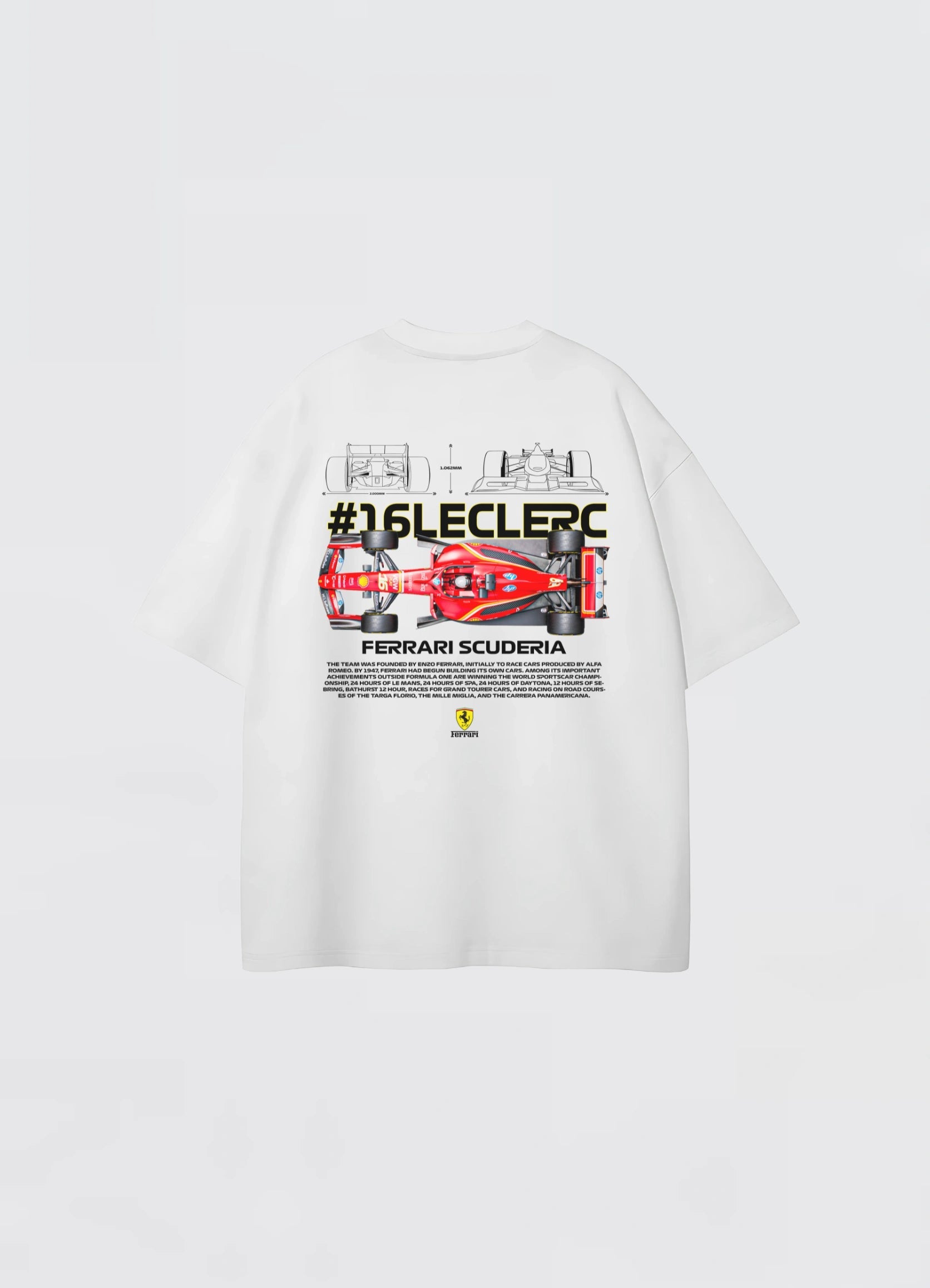 Charles Leclerc Oversized T-shirt Off - white - Strells