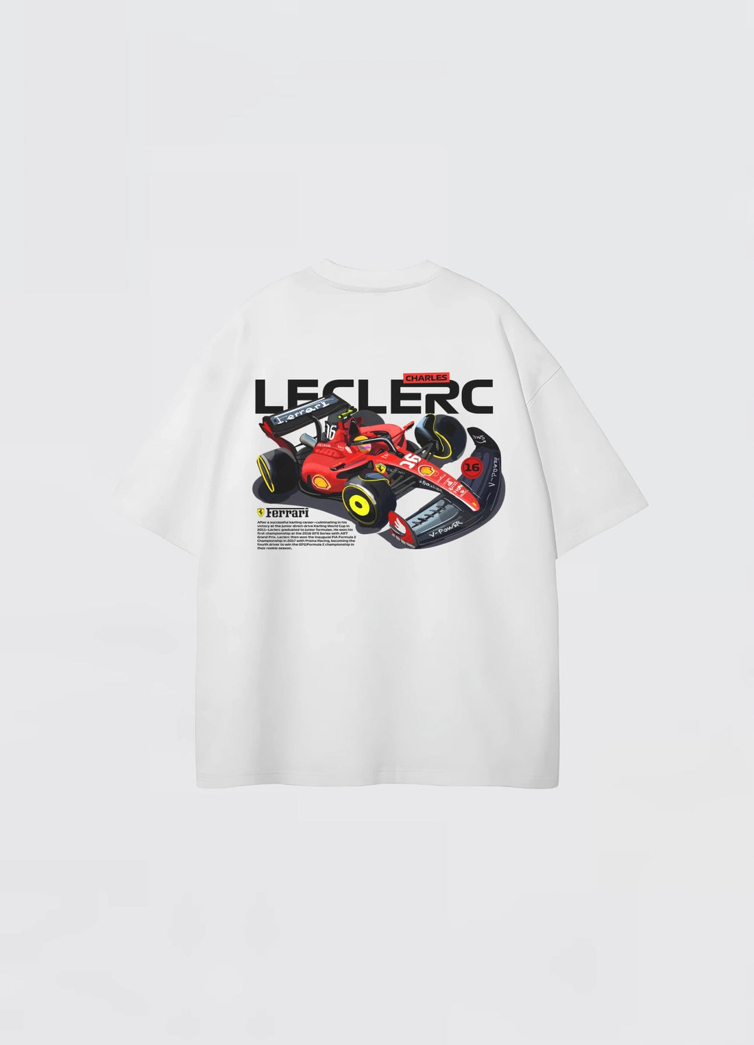Charles Leclerc Oversized T-shirt White - Strells