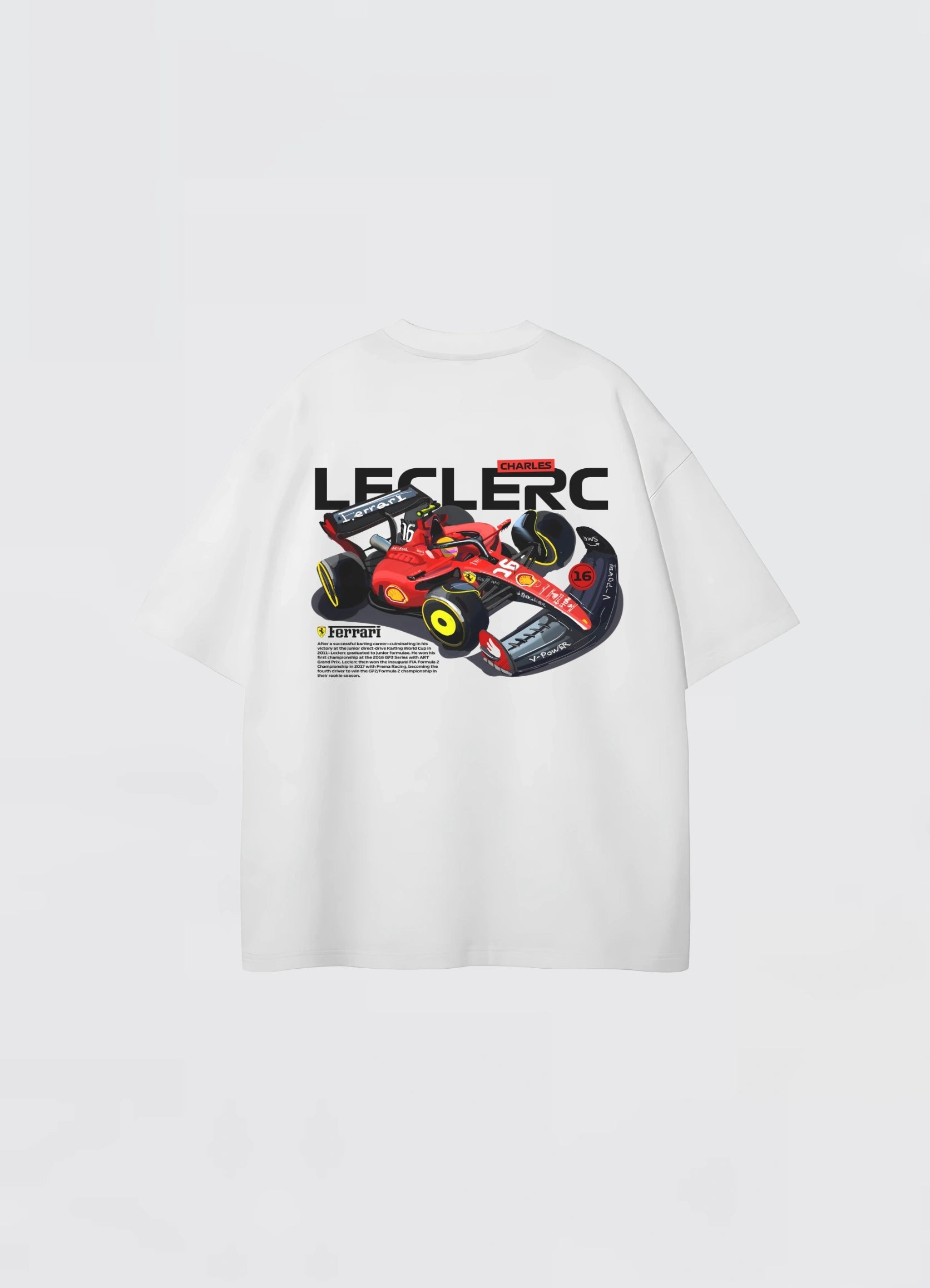 Charles Leclerc Oversized T-shirt White - Strells