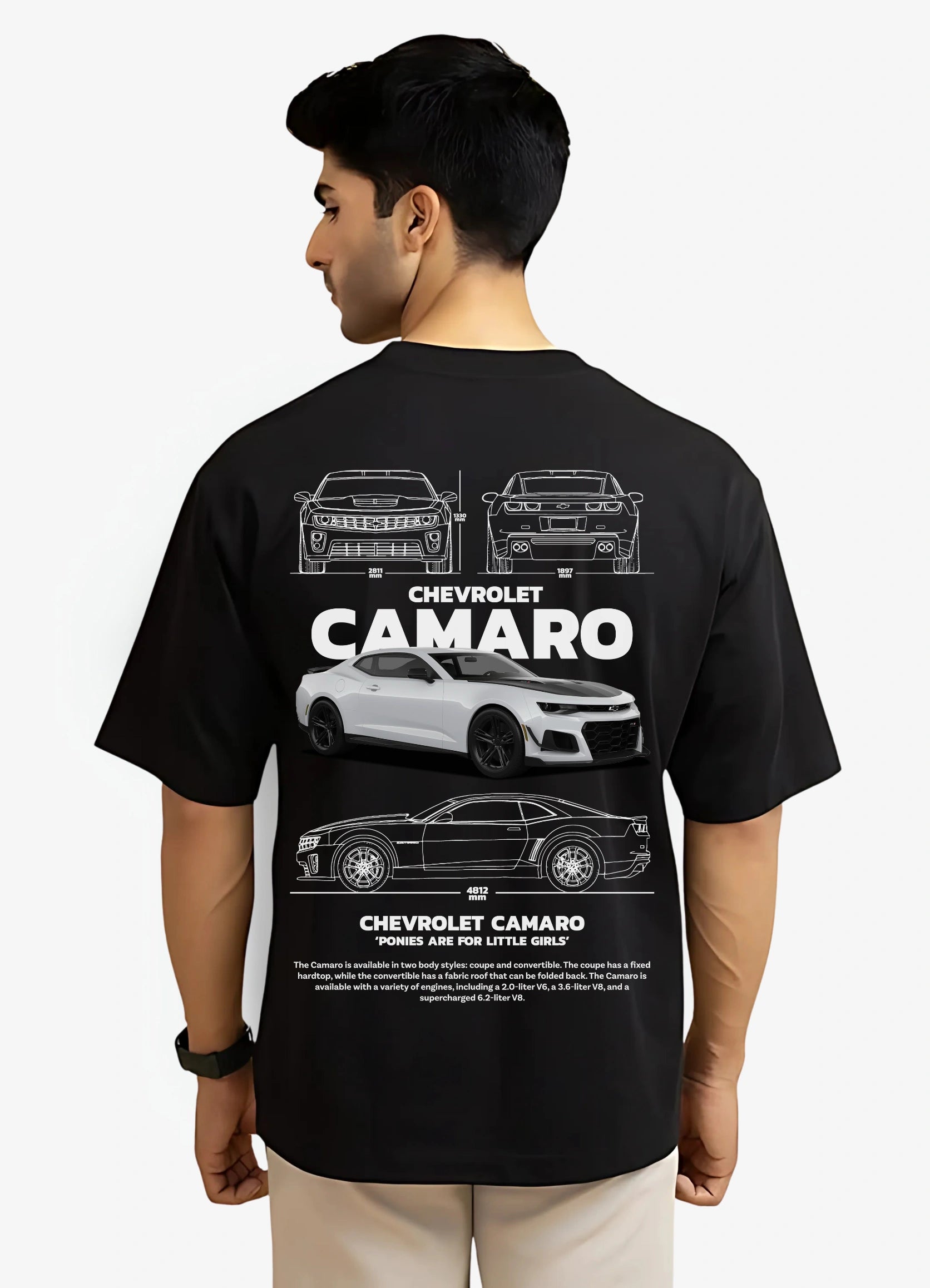 Chevrolet Camaro Oversized T-shirt Black - Strells