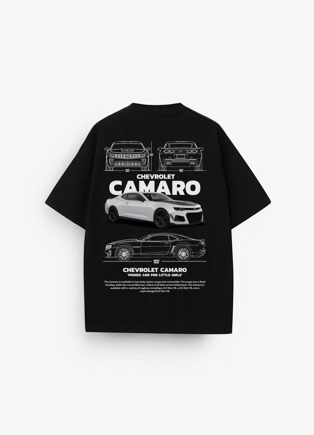 Chevrolet Camaro Oversized T-shirt Black - Strells