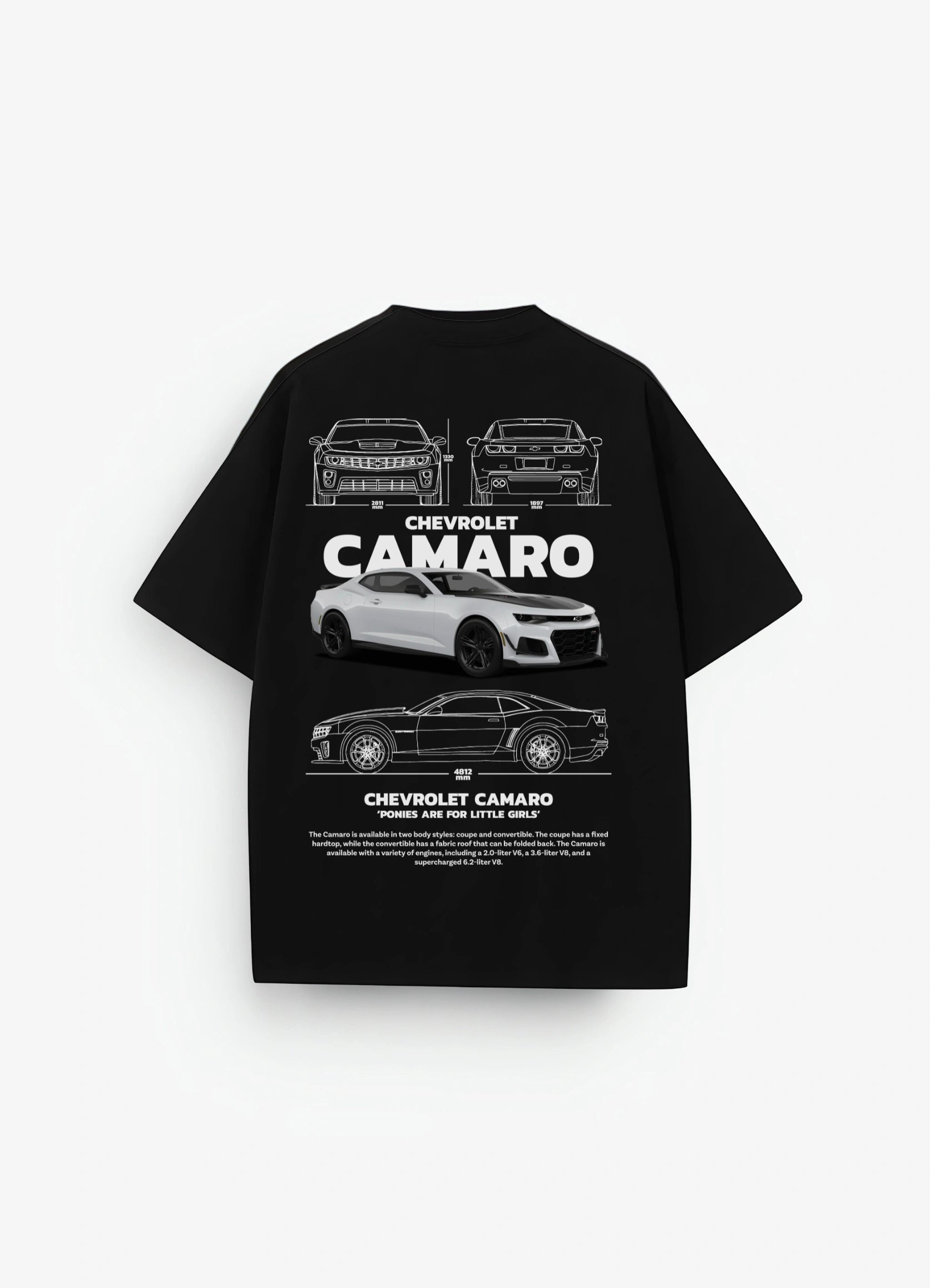 Chevrolet Camaro Oversized T-shirt Black - Strells