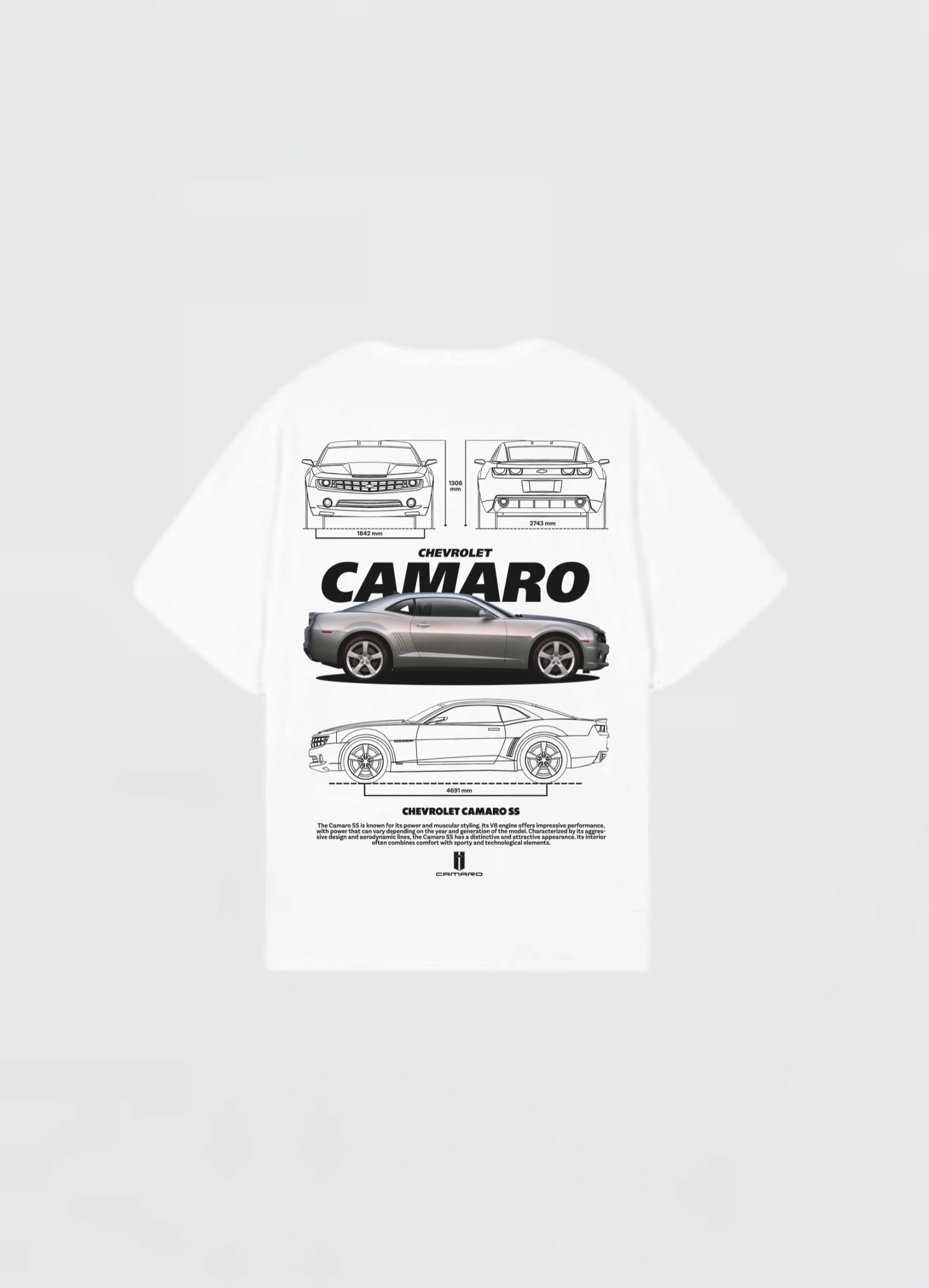 Chevrolet Camaro Oversized T-shirt Off - white - Strells