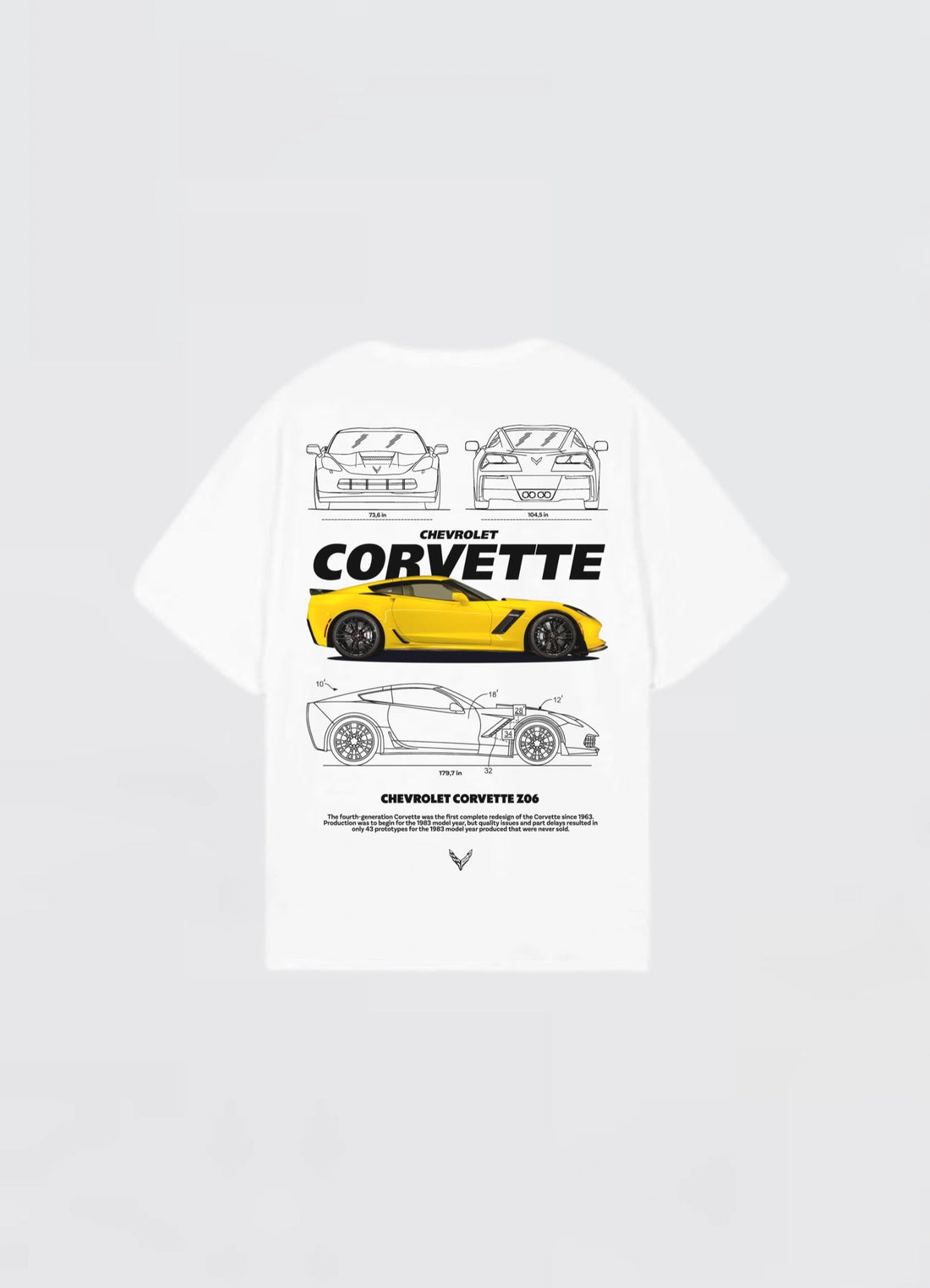 Chevrolet Corvette Oversized T-shirt Off - white - Strells