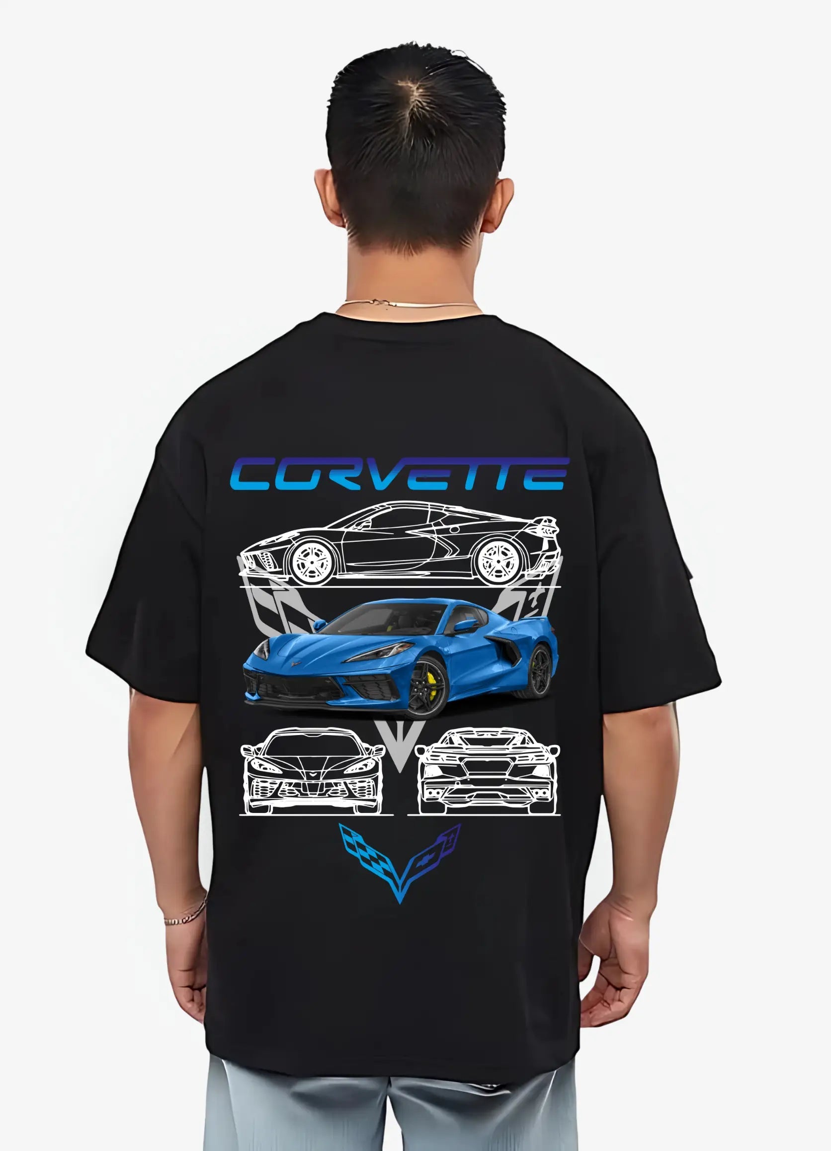Corvette Oversized Fit T-shirt Black - Strells