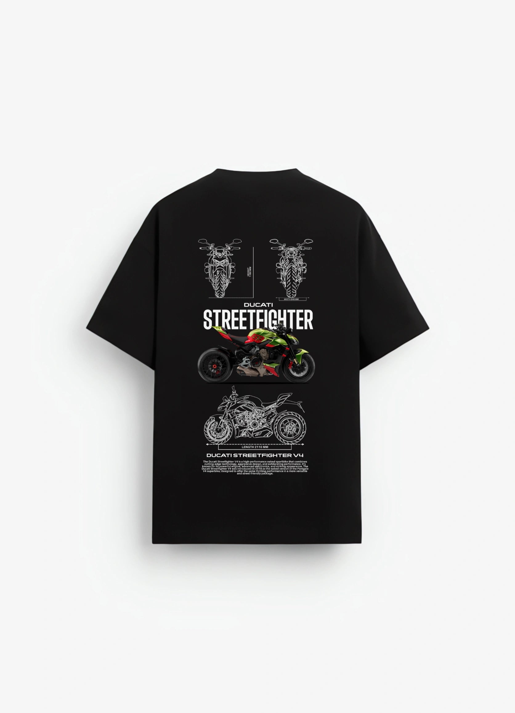 Ducati Streetfighter V4 Bike Oversized T-shirt - Strells