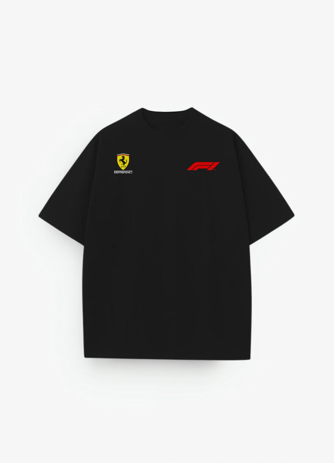 F1 Ferrari Racing Team Oversized T-shirt Black - Strells
