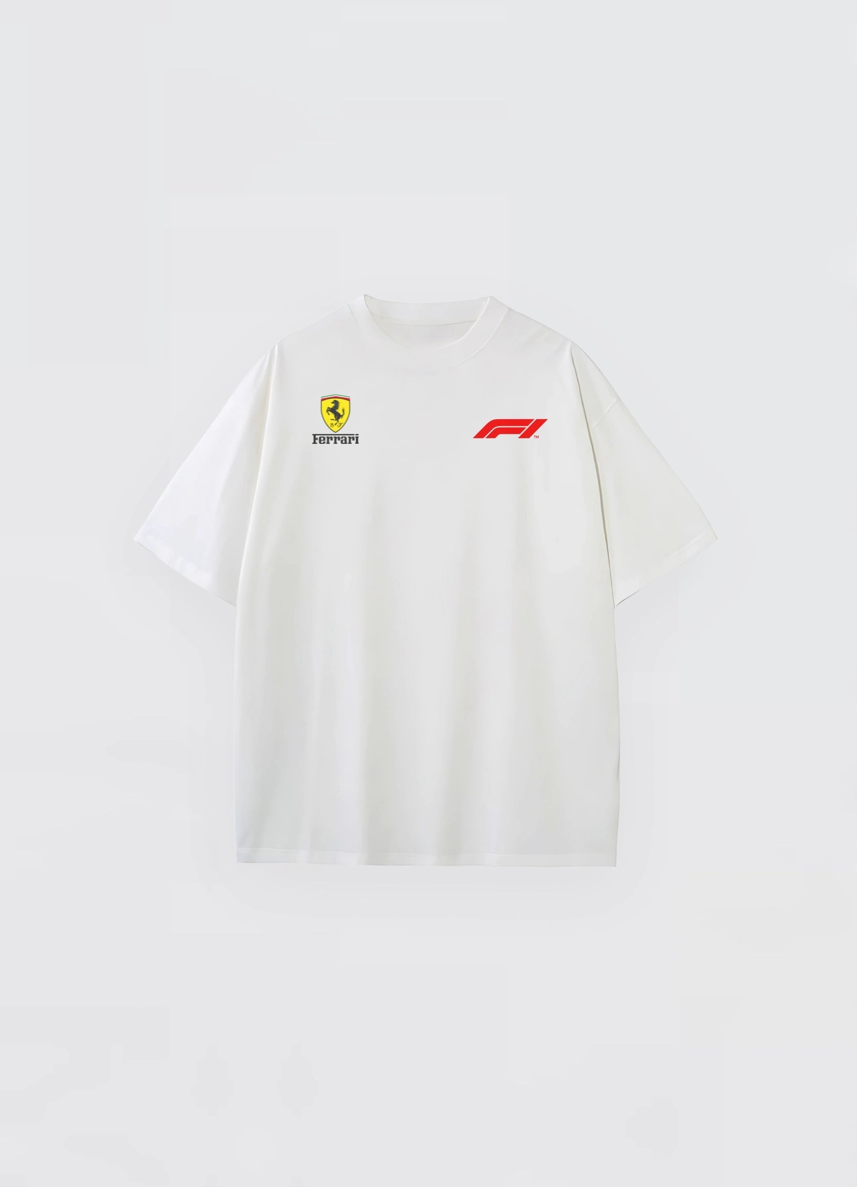 F1 Ferrari Racing Team Oversized T-shirt Off - white - Strells