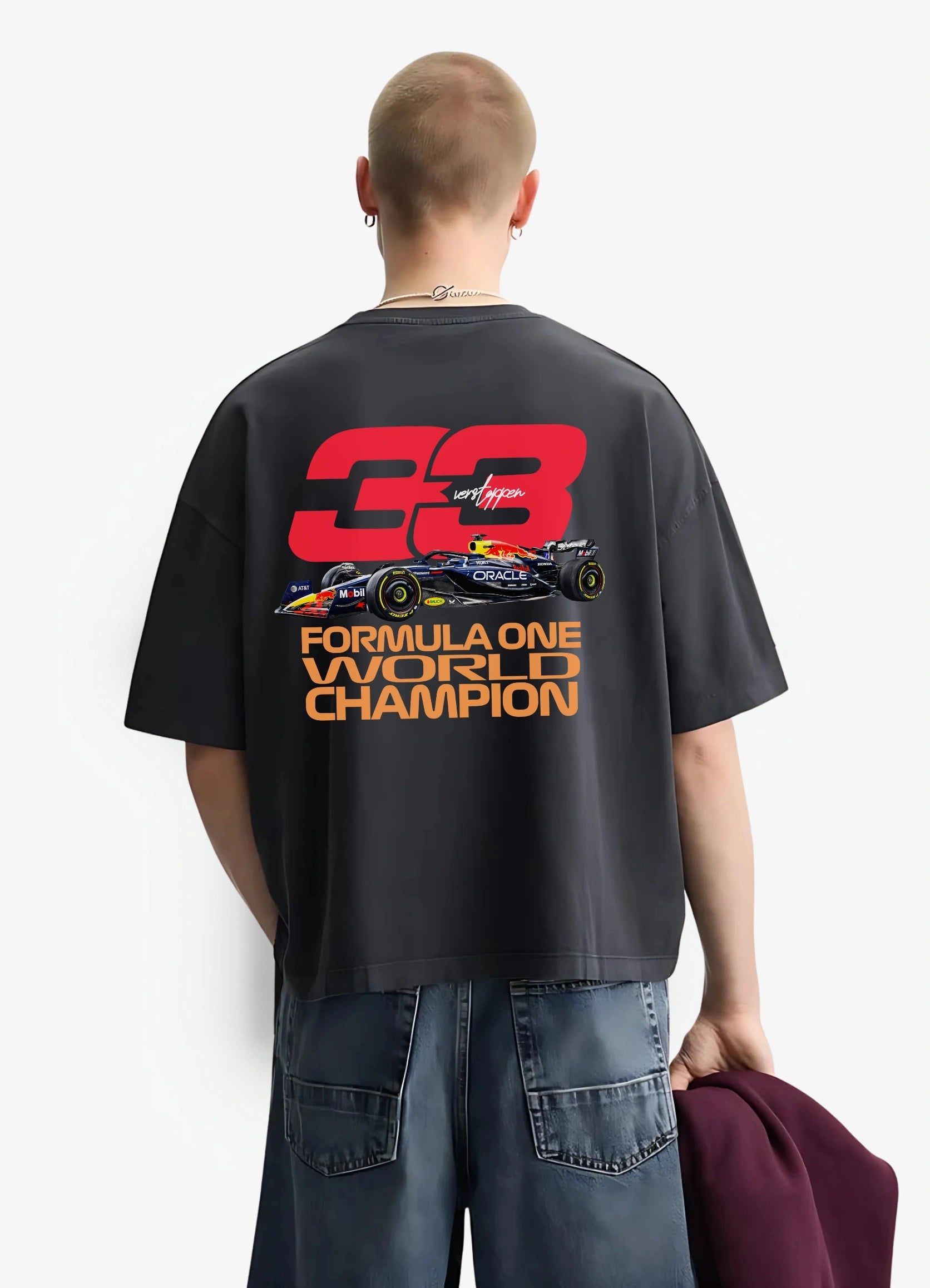 F1 World Champion Oversized T-shirt Black - Strells