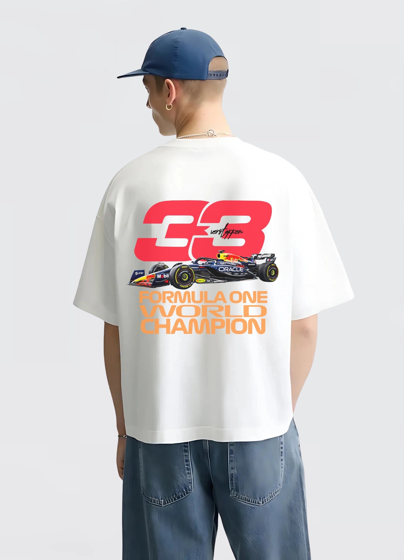 F1 World Champion Oversized T-shirt White - Strells