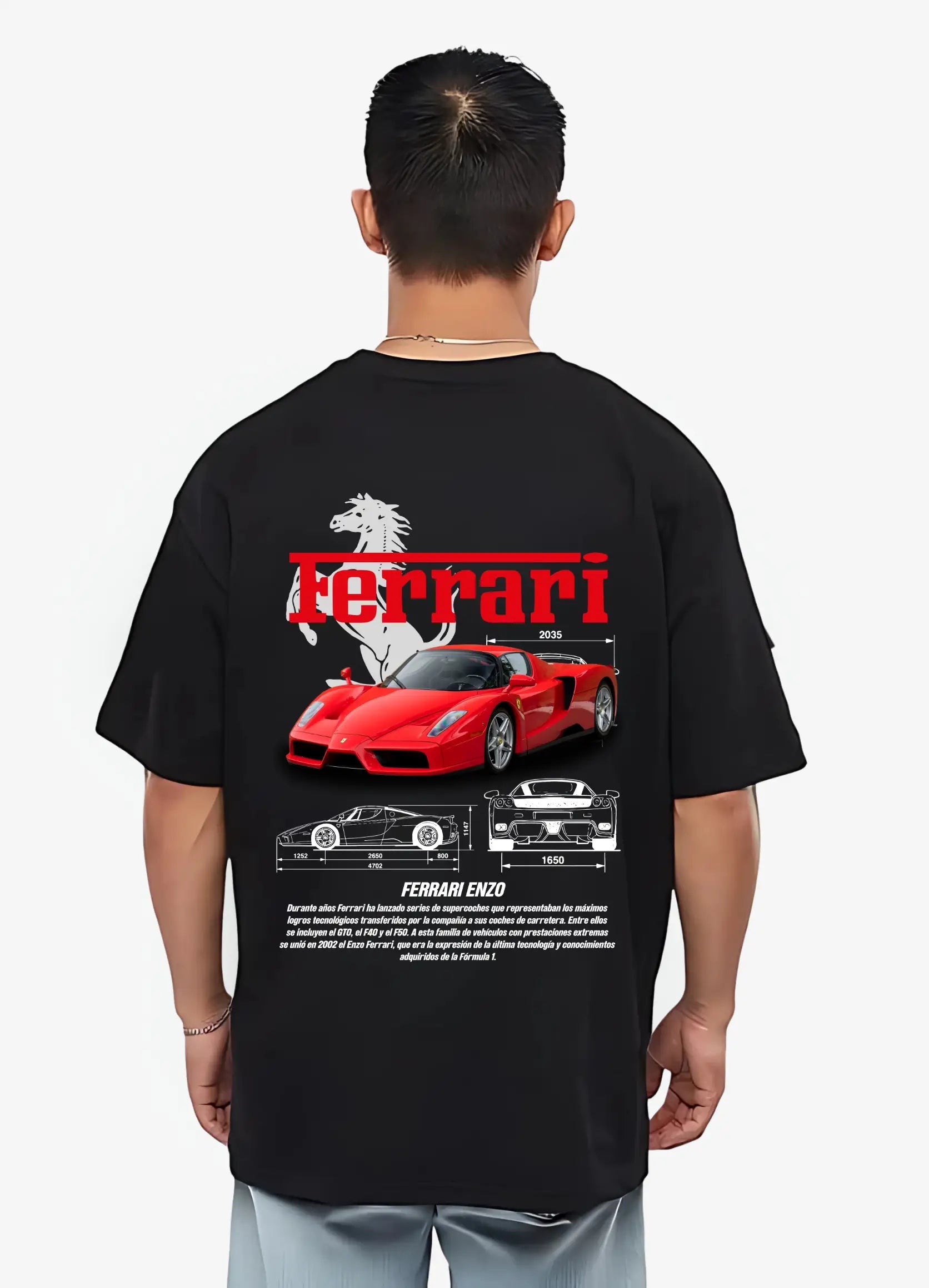 Ferrari Enzo Oversized T-shirt Black - Strells