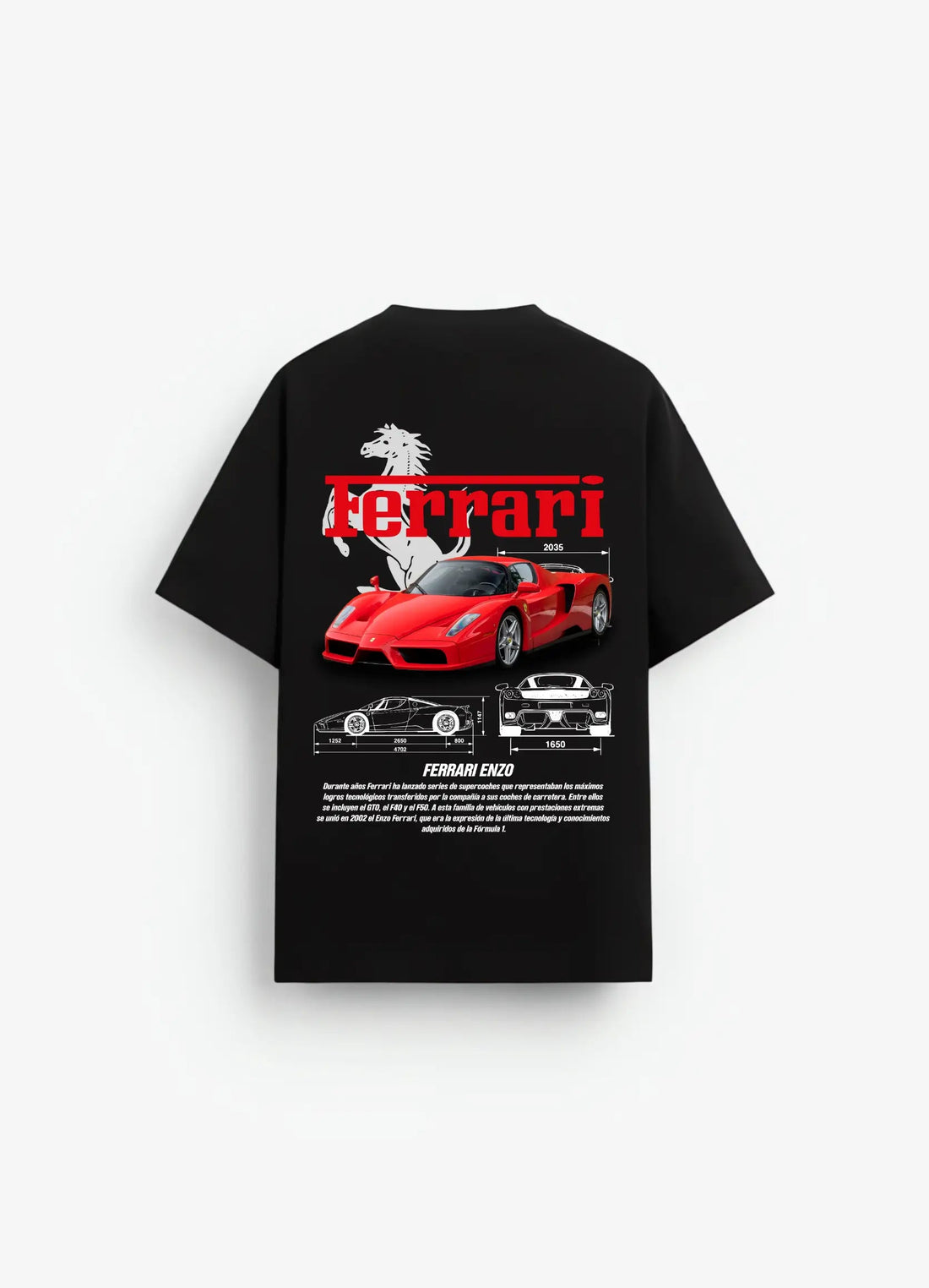 Ferrari Enzo Oversized T-shirt Black - Strells