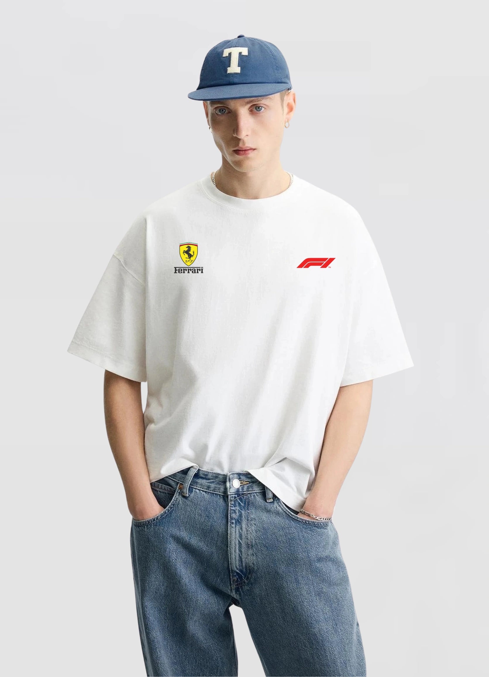 Ferrari F1 SF - 25 Oversized T-shirt Off - white - Strells