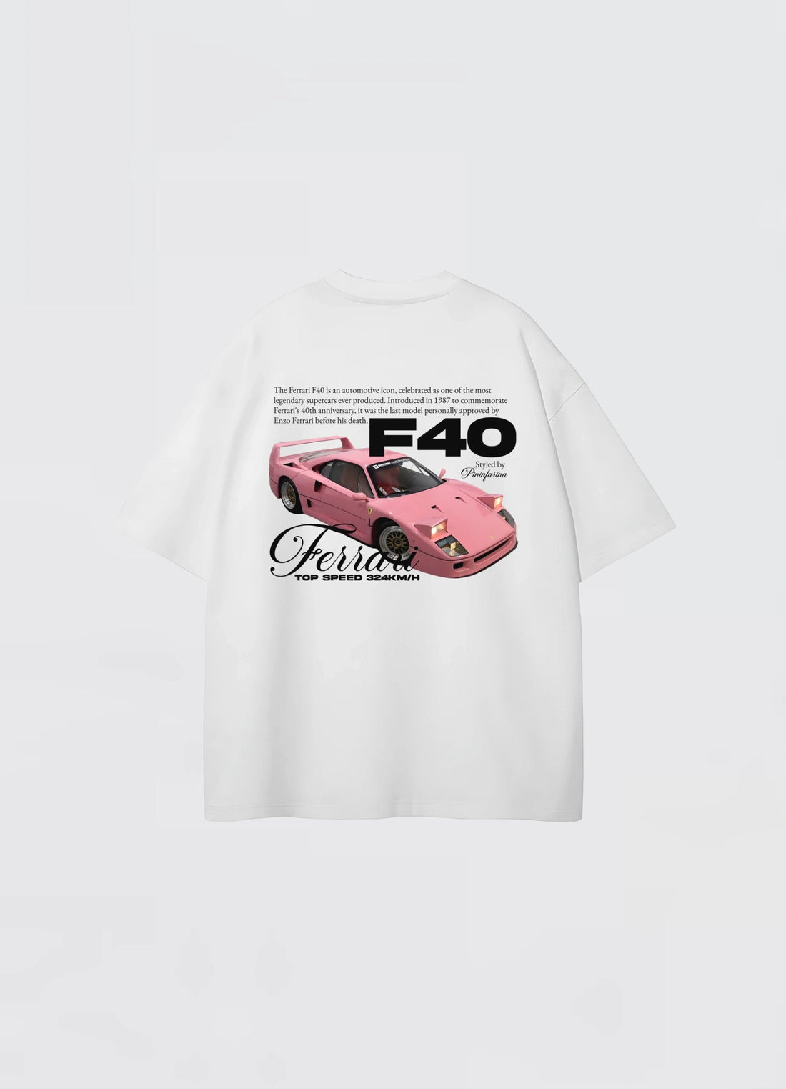 Ferrari F40 Oversized T-shirt Off - white - Strells