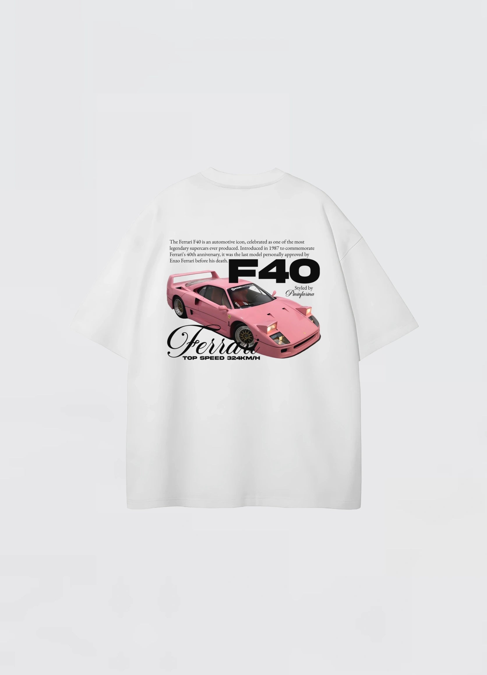 Ferrari F40 Oversized T-shirt Off - white - Strells