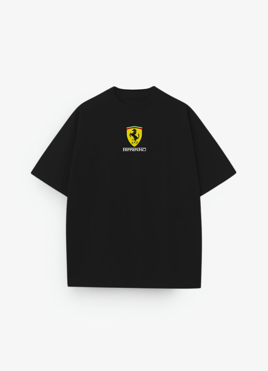 Ferrari Oversized T-shirt Black - Strells