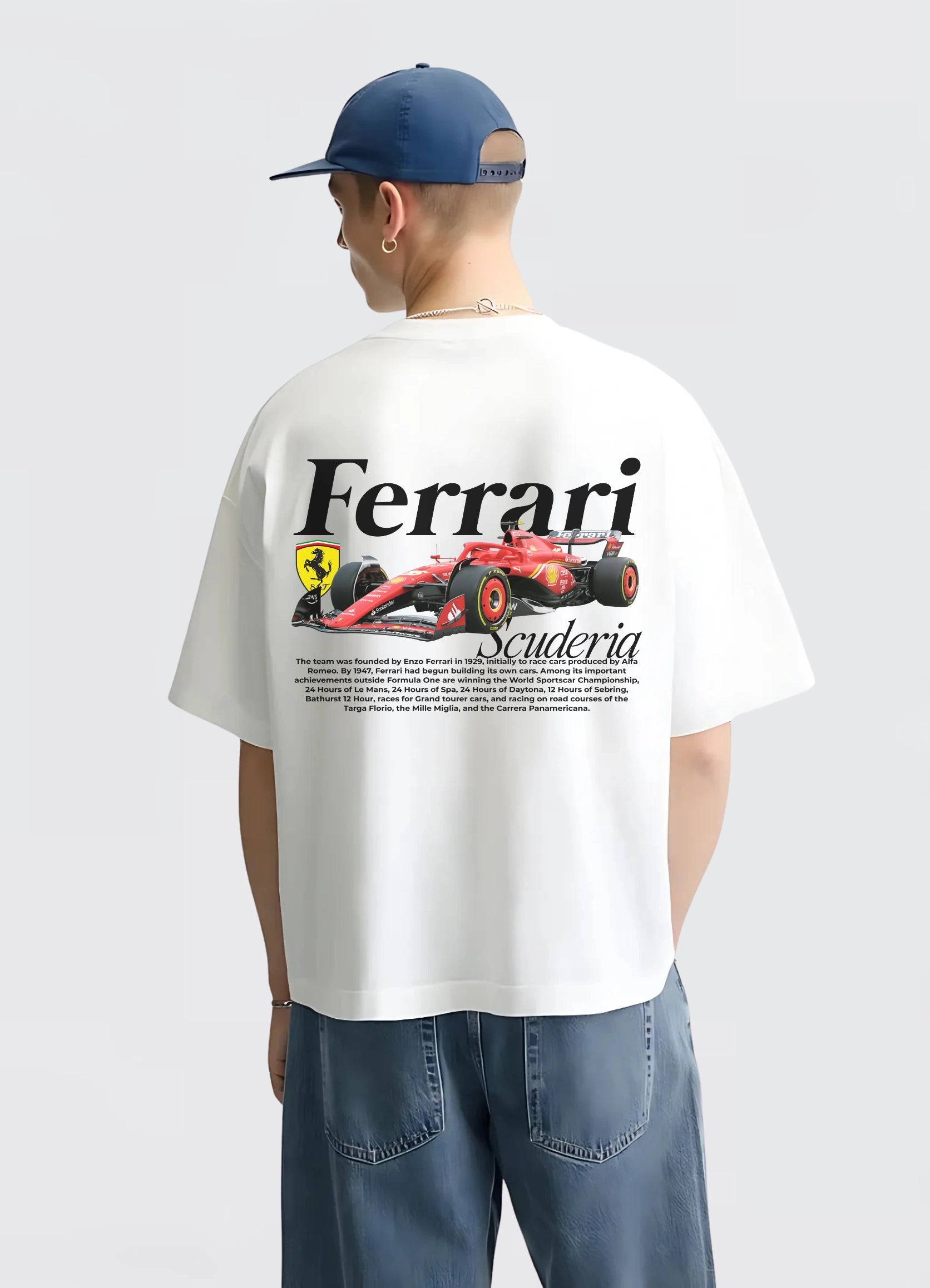 Ferrari Scuderia Oversized T-shirt White - Strells
