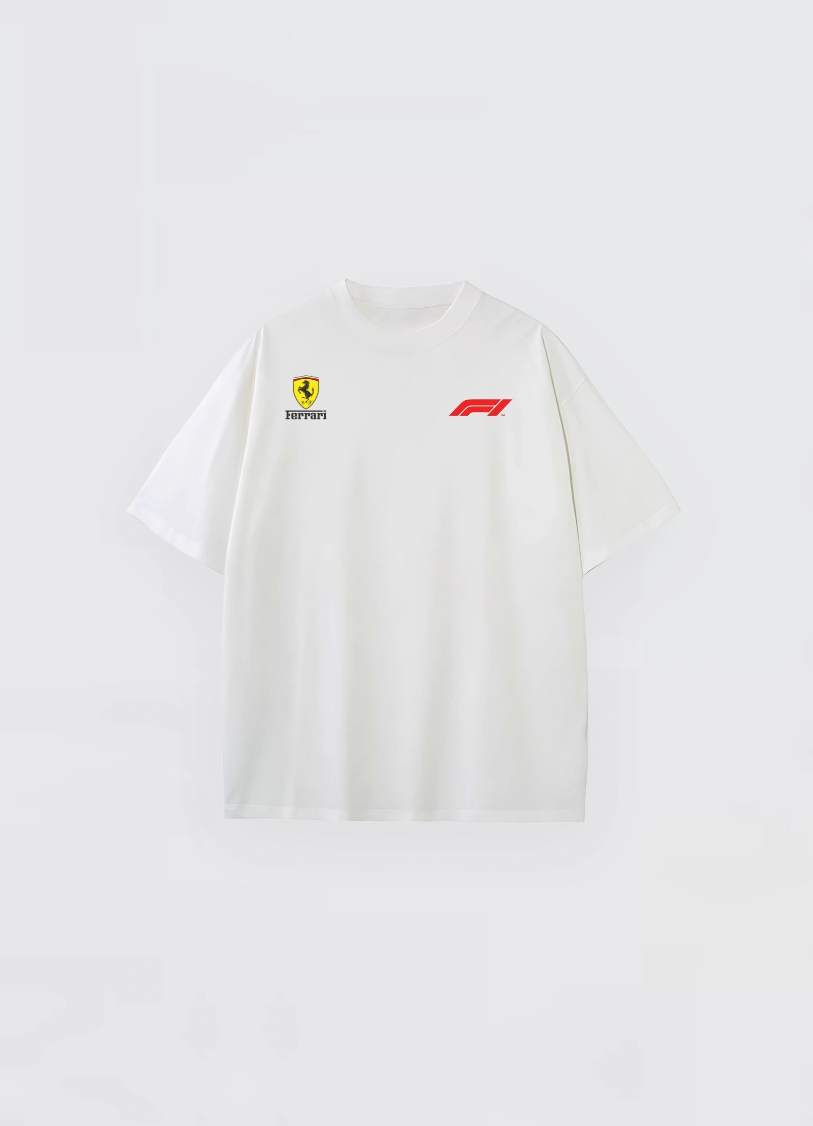 Ferrari Scuderia SF25 F1 Oversized T-shirt White - Strells