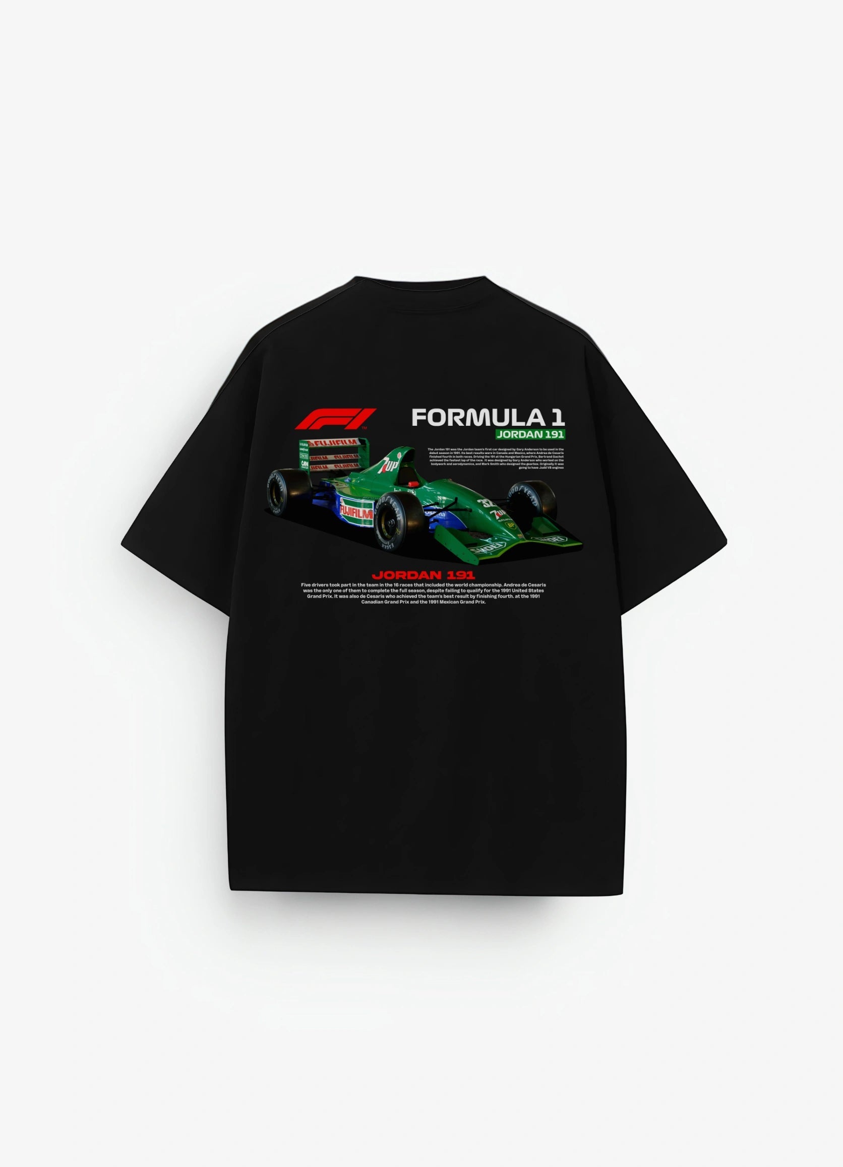 Fomula 1 jordan 191 Oversized T-shirt Black - Strells