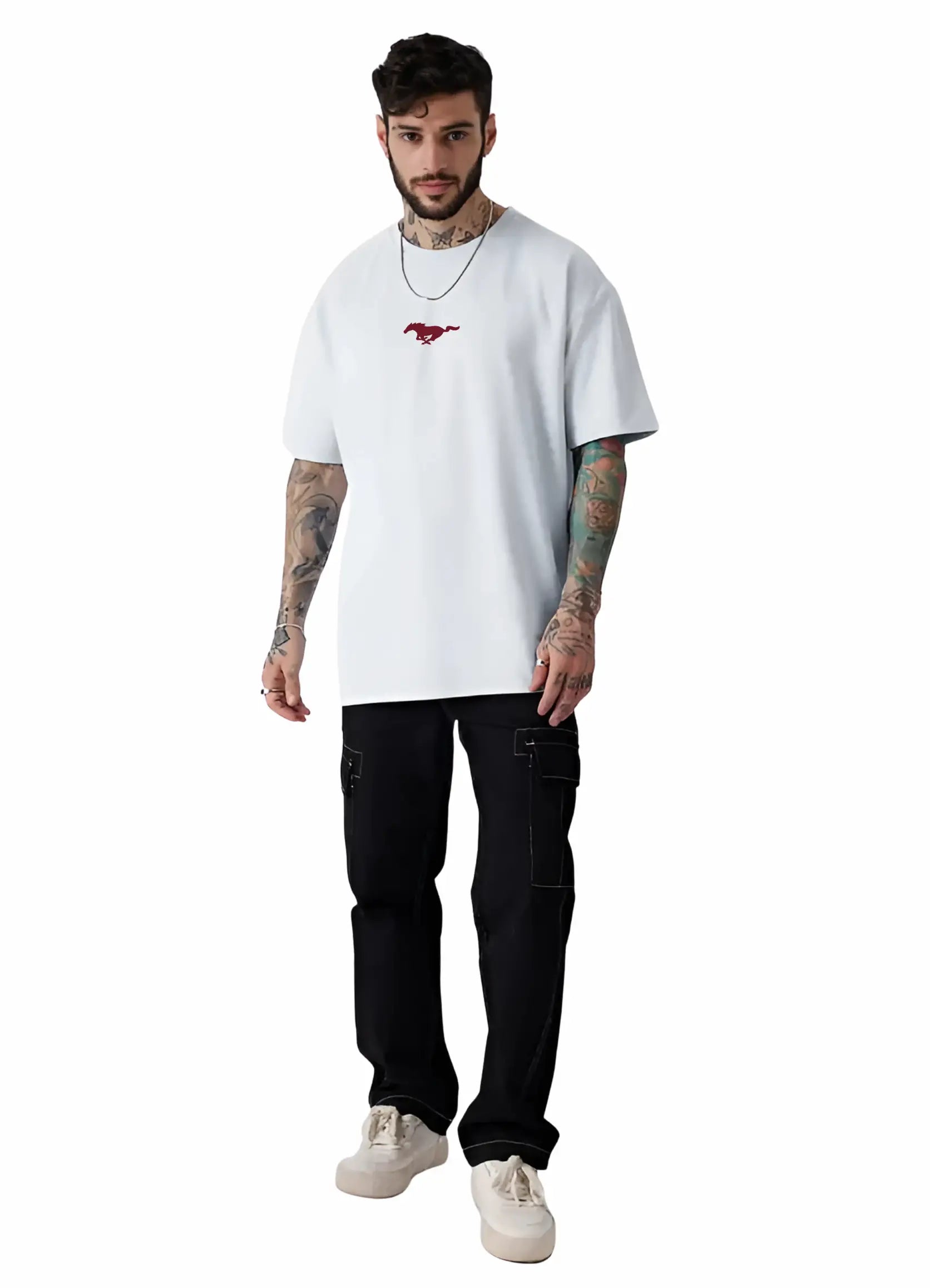 Ford Mustang Oversized Fit T-shirt Off - white - Strells