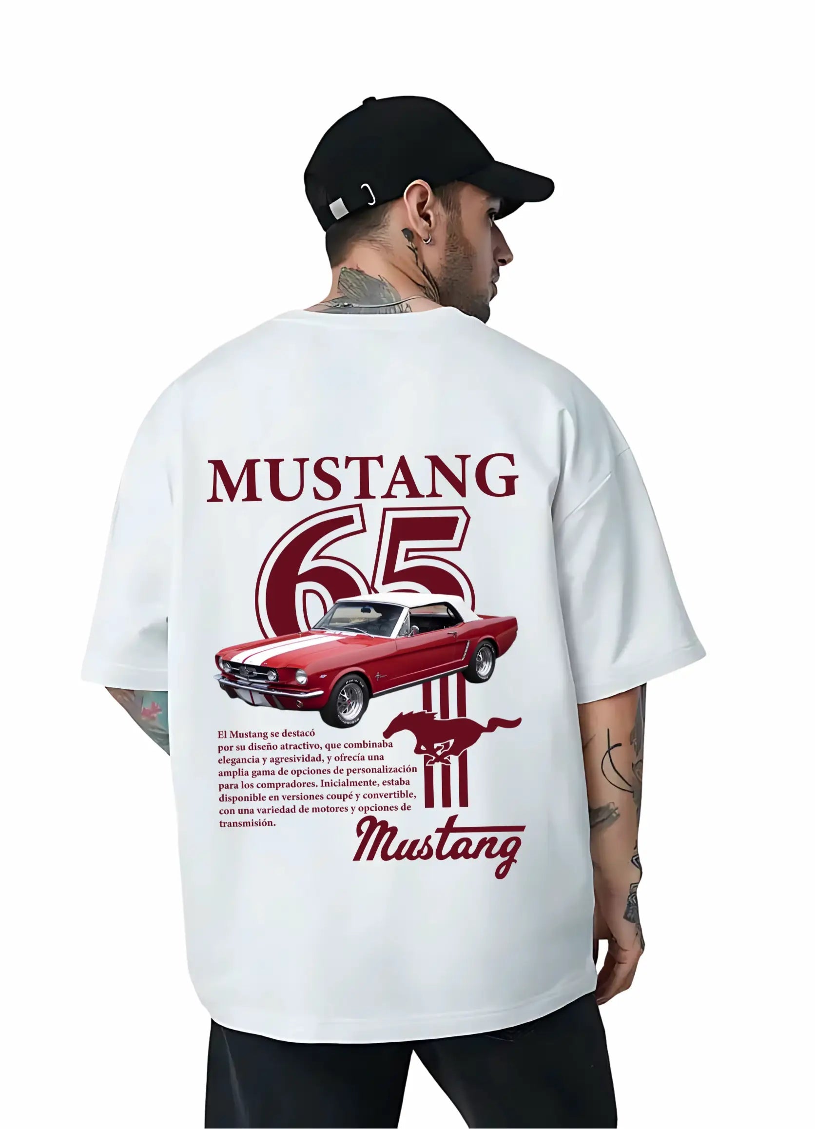 Ford Mustang Oversized Fit T-shirt Off - white - Strells