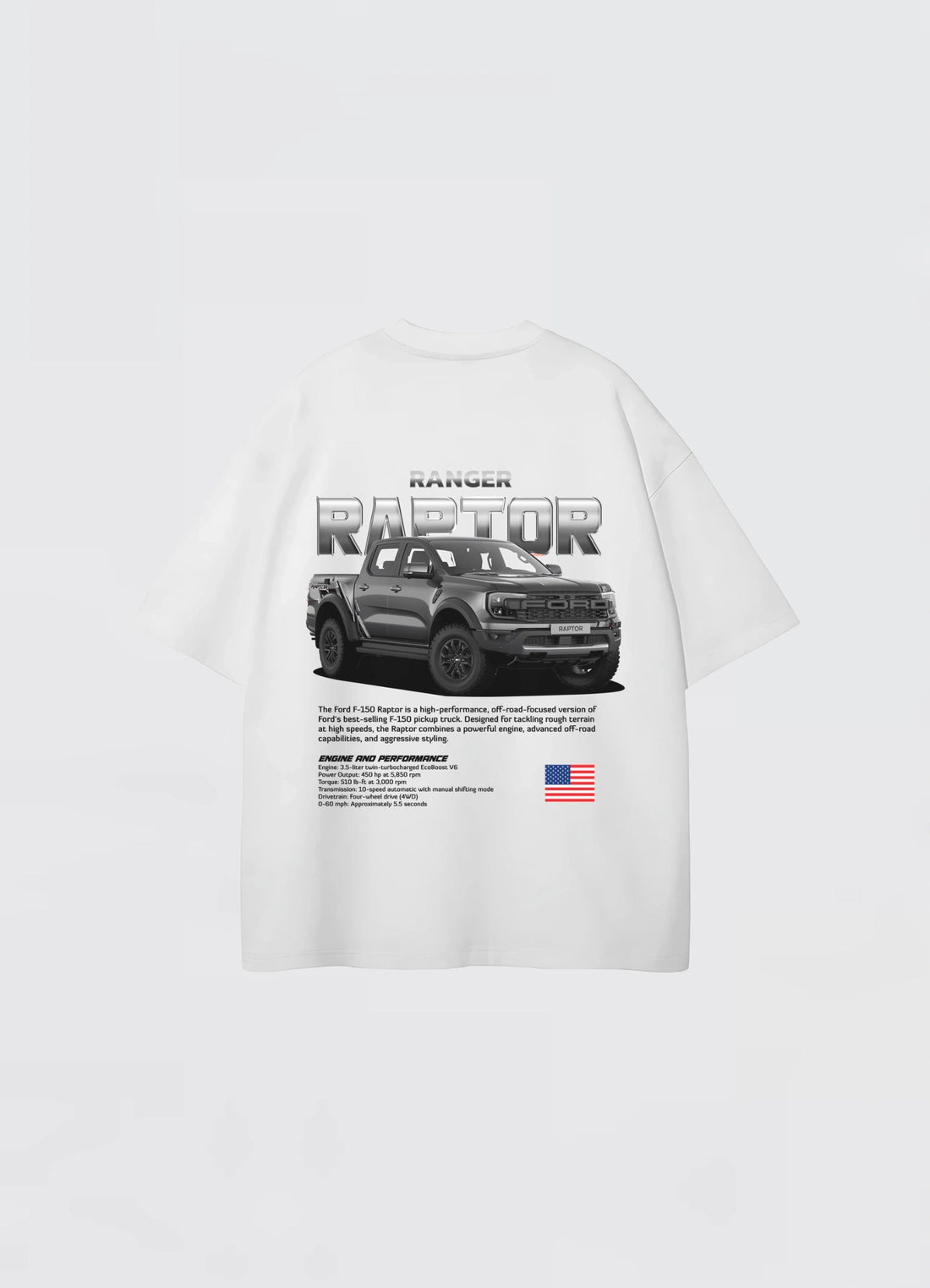 Ford Raptor Oversized T-shirt Off - white - Strells