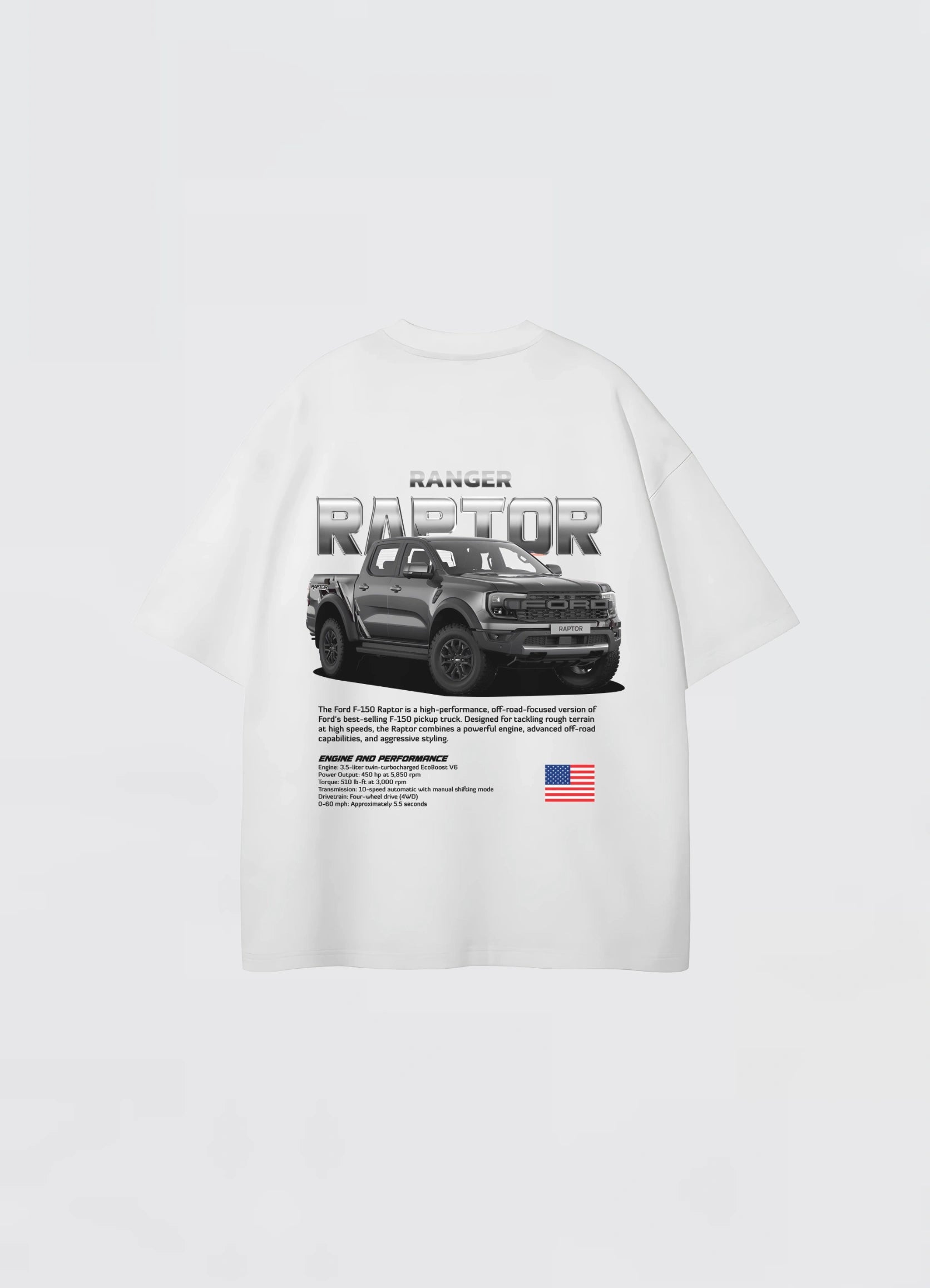 Ford Raptor Oversized T-shirt Off - white - Strells