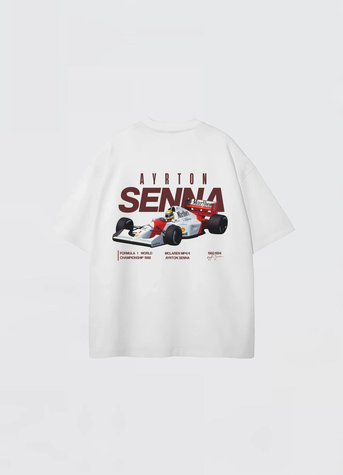 Formula 1 Ayrton Oversized T-shirt Off - white - Strells