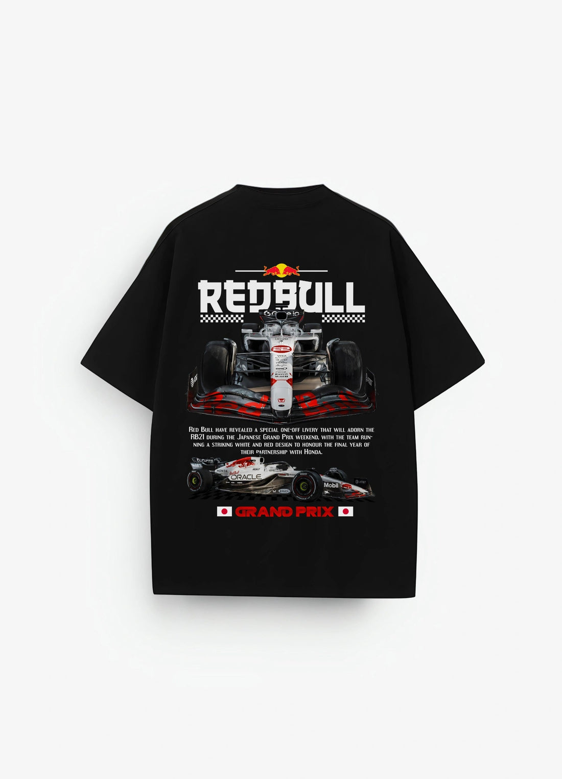 Formula 1 Red bull Racing Oversized T-shirt Black - Strells