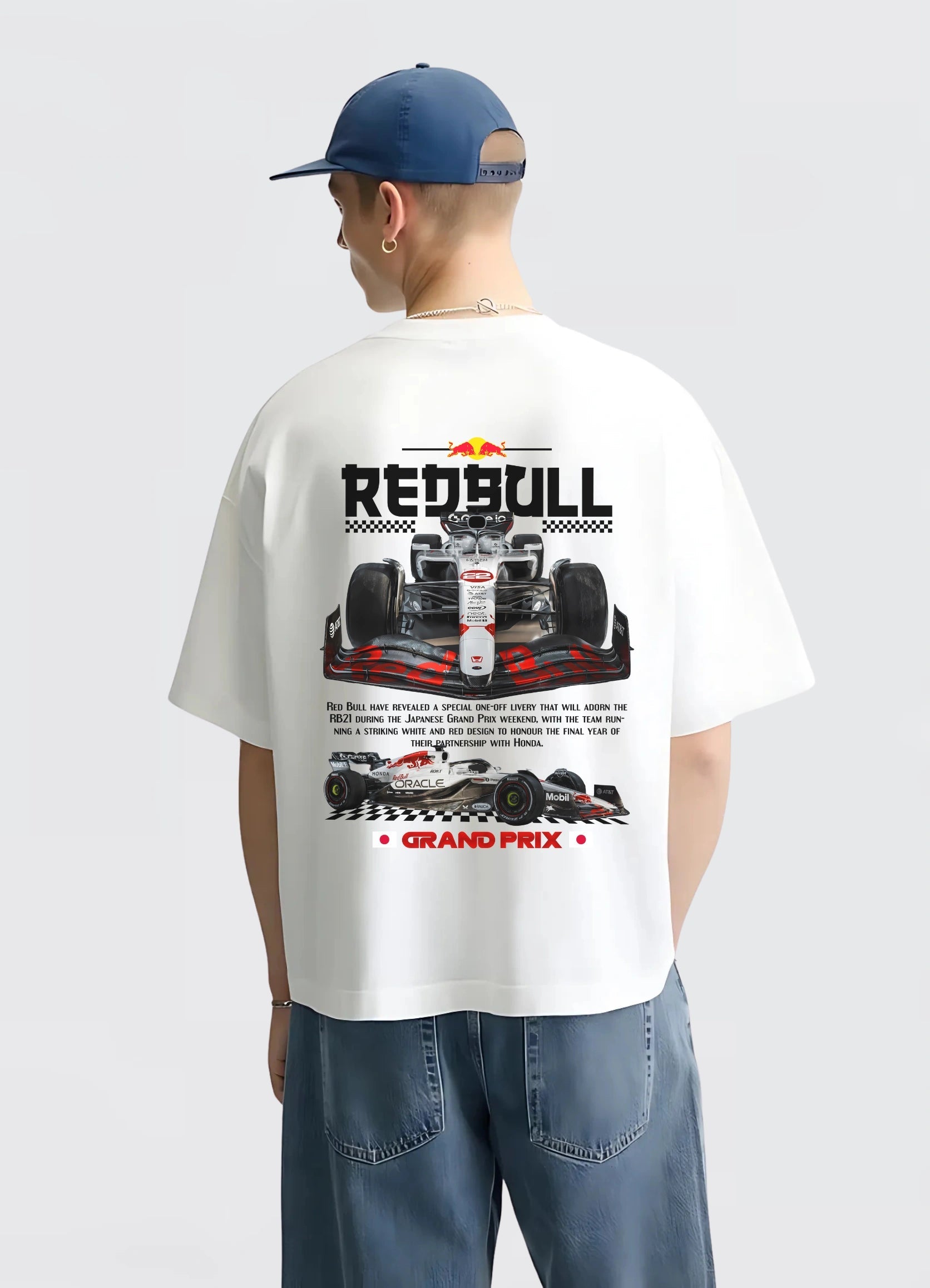Formula 1 Red bull Racing Oversized T-shirt White - Strells
