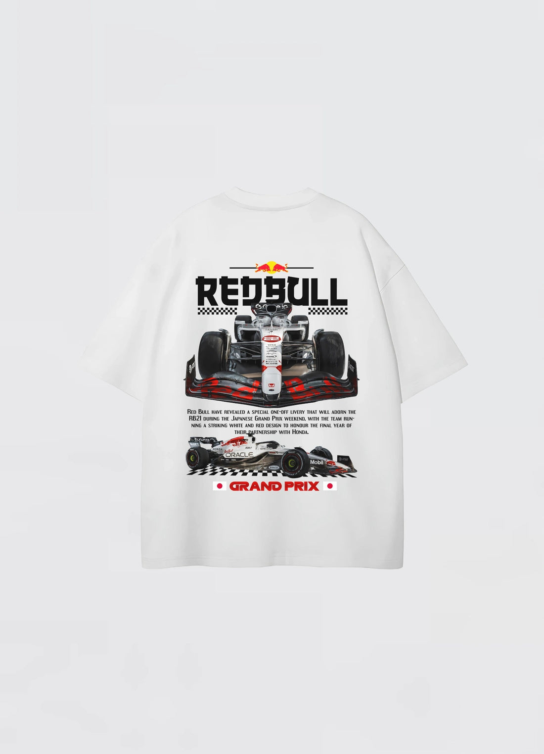 Formula 1 Red bull Racing Oversized T-shirt White - Strells
