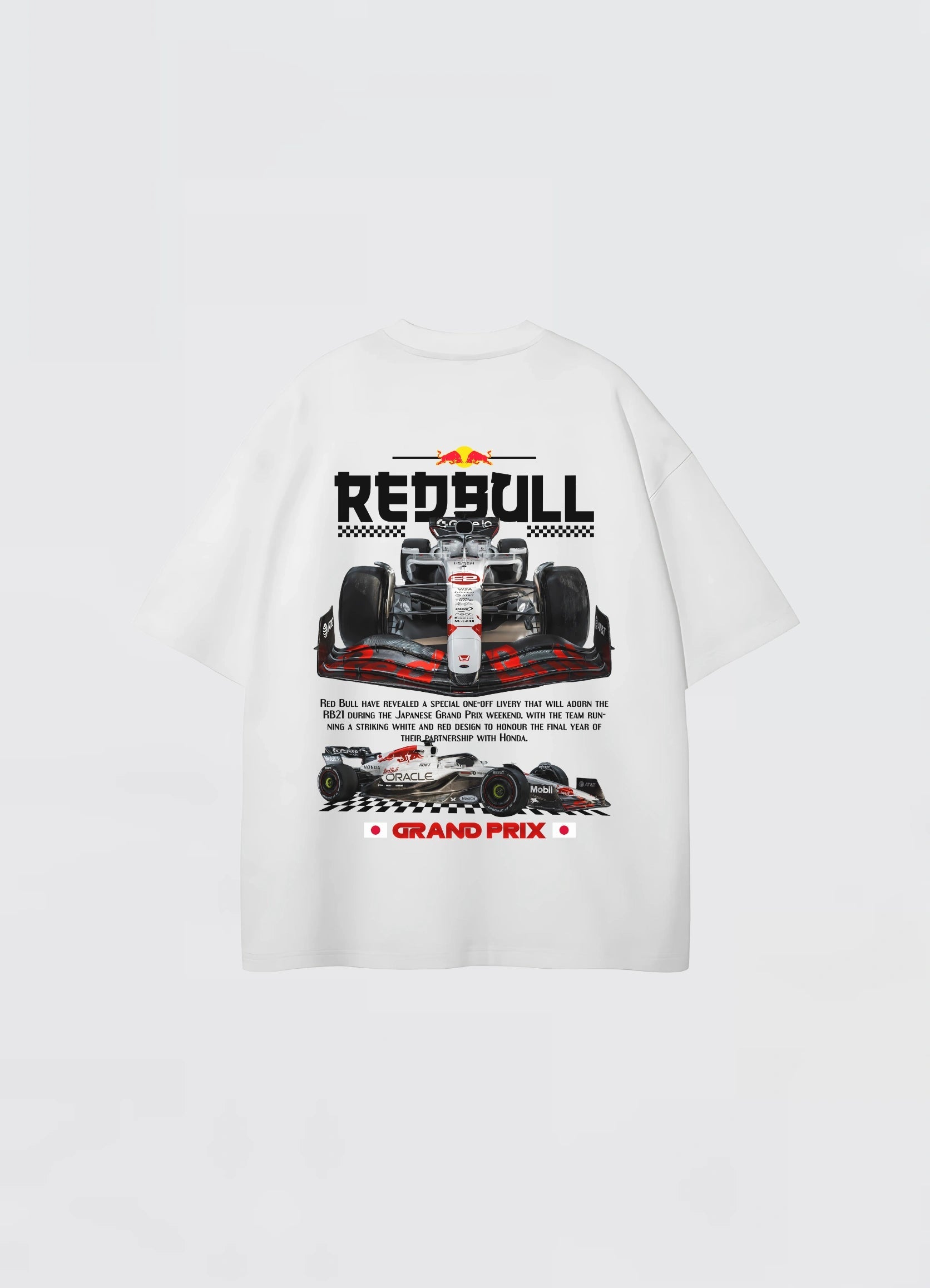 Formula 1 Red bull Racing Oversized T-shirt White - Strells