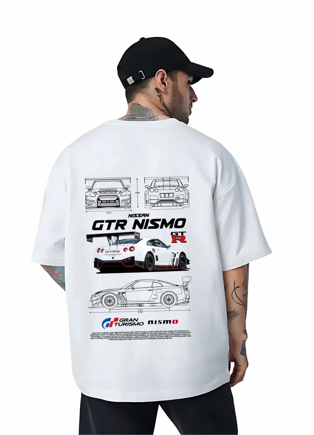 GTR Nismo Oversized T-shirt Off white - Strells