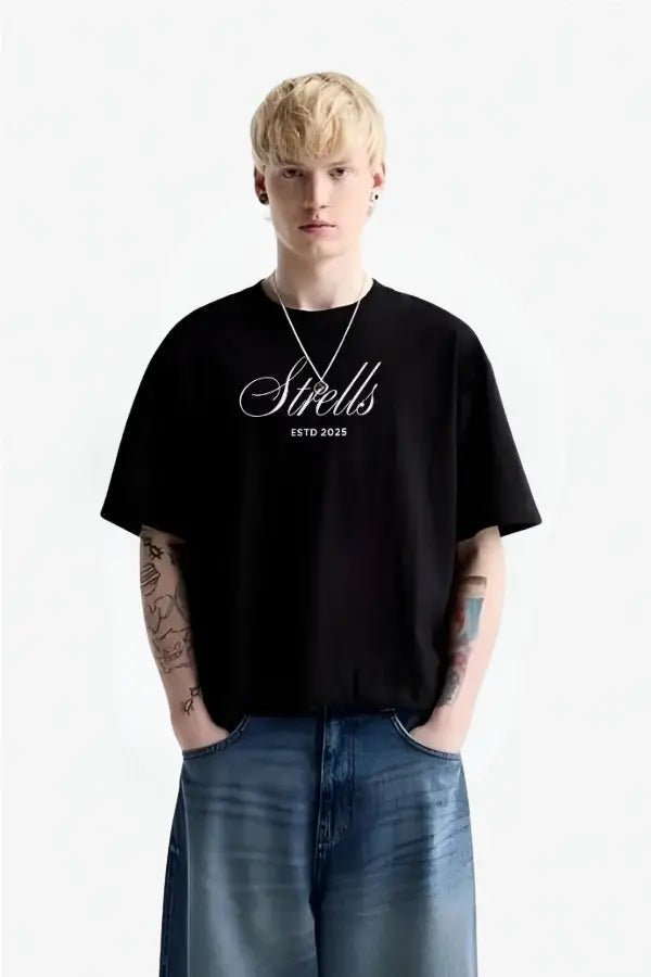 Happy Soul Oversized T-shirt Black - Strells