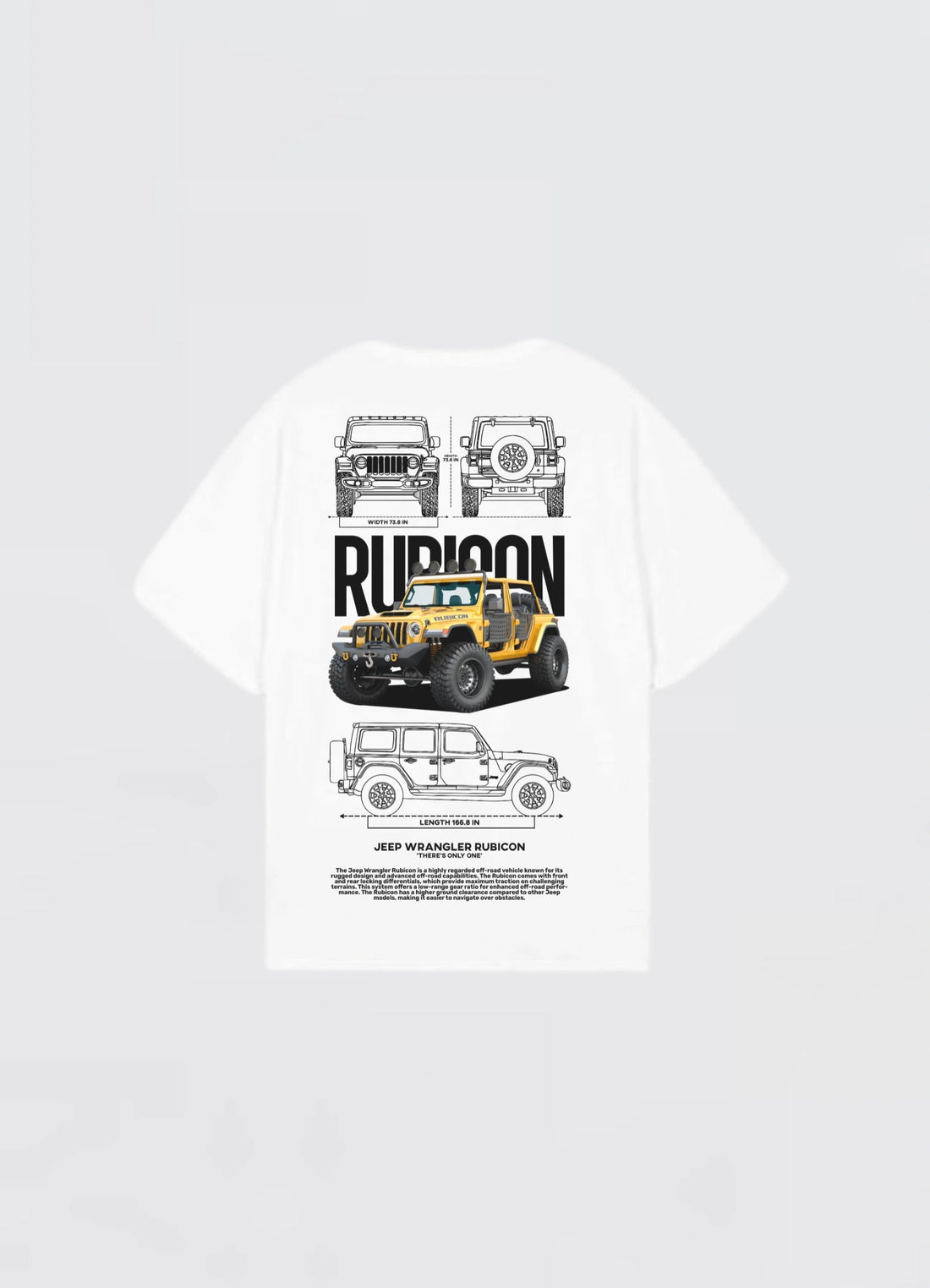 Jeep Rubicon Oversized T-shirt Off - white - Strells